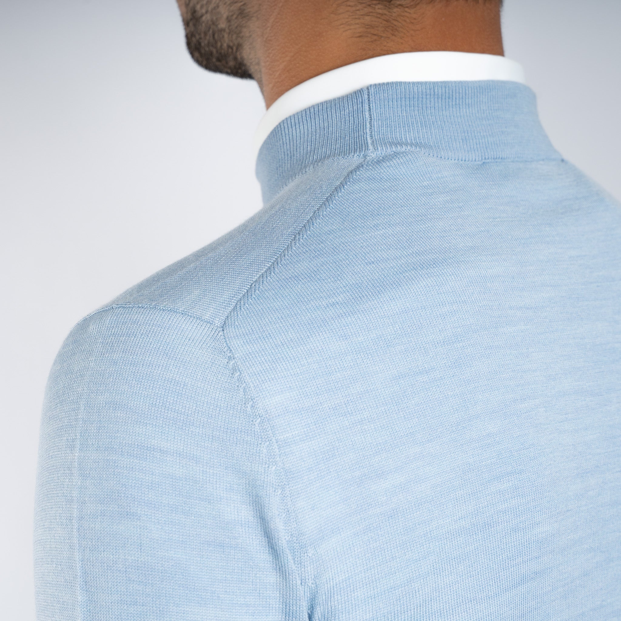 SEVEN DIALS Gebreide Turtleneck Trui Lichtblauw | Goy