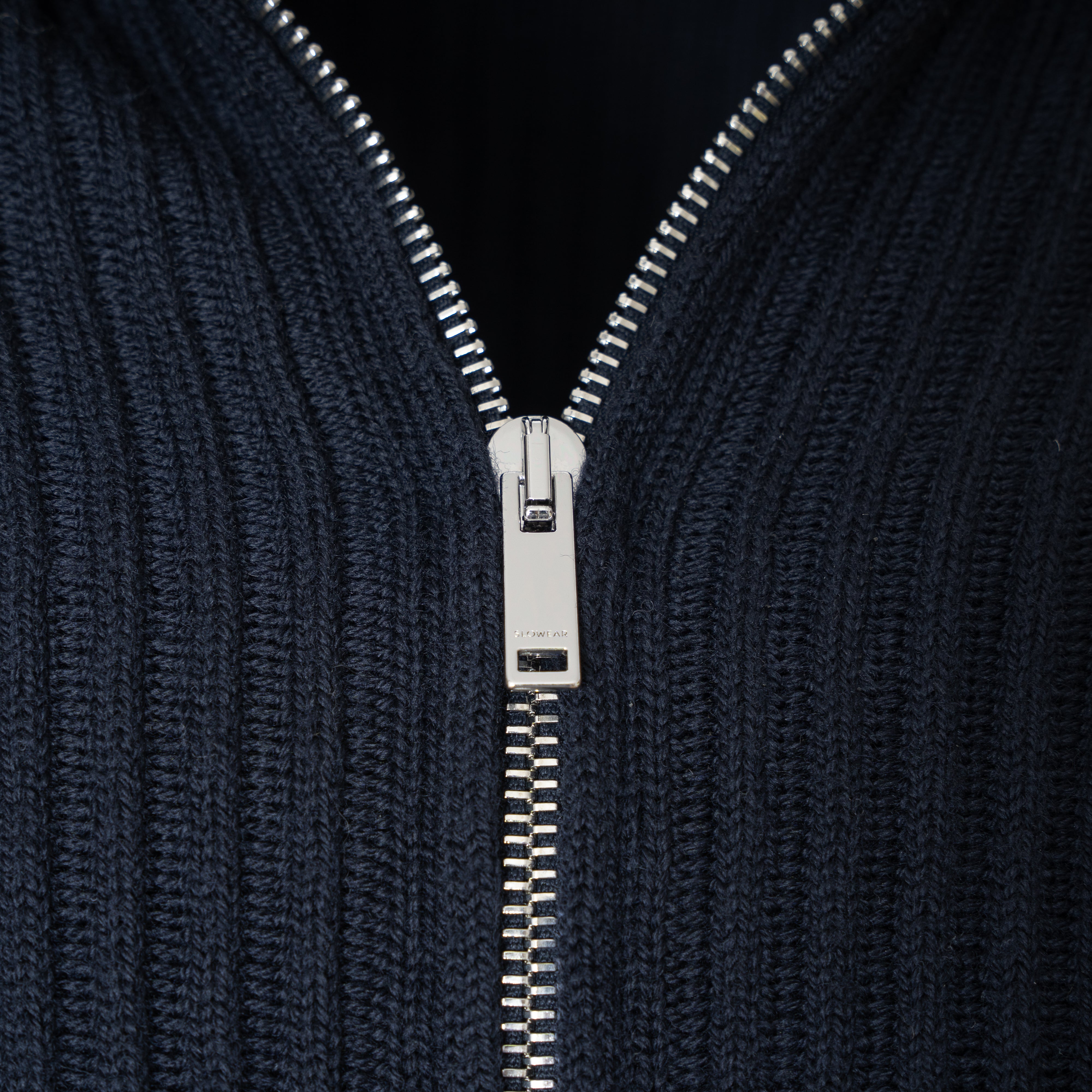 Zanone Gebreid Vest Donkerblauw