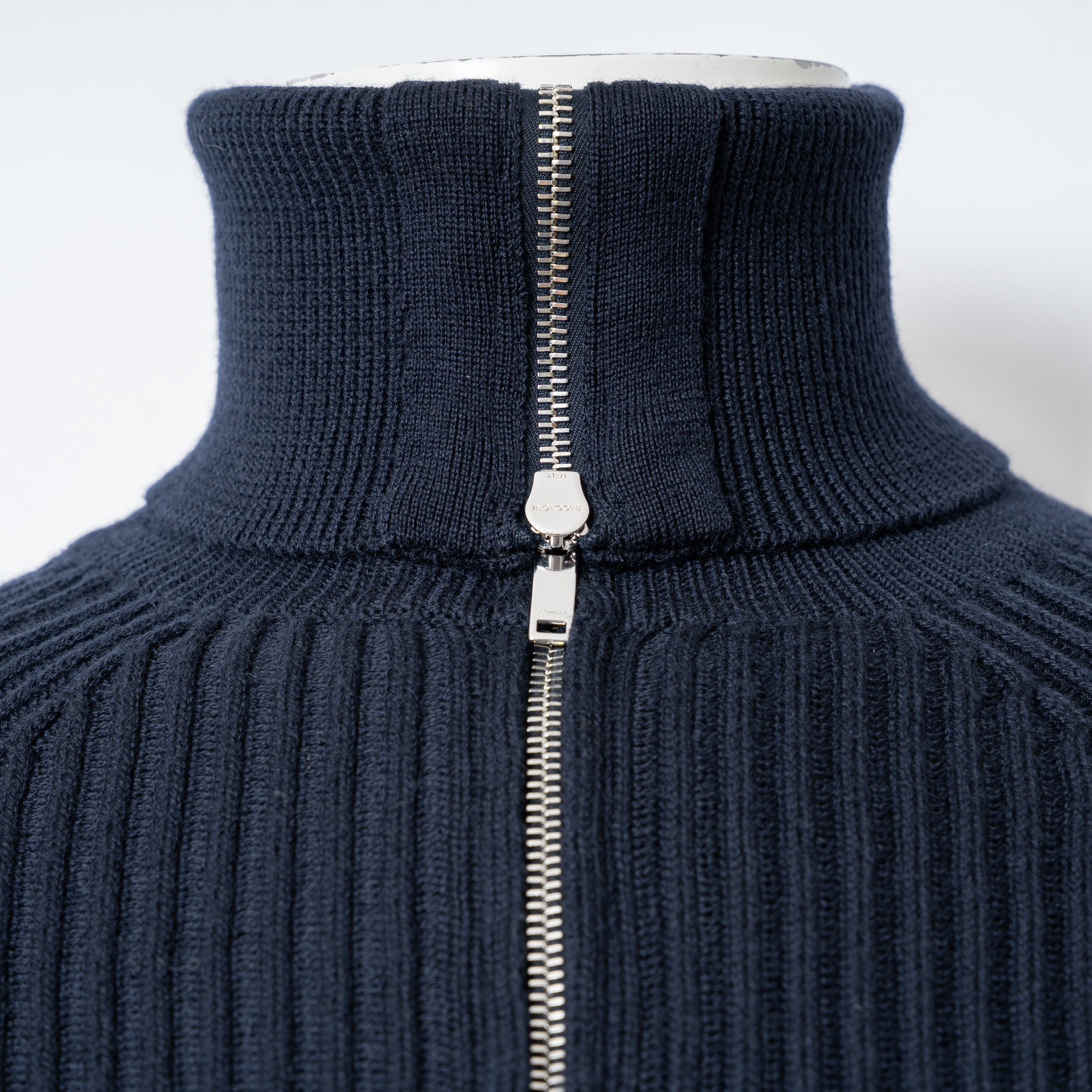 Zanone Gebreid Vest Donkerblauw