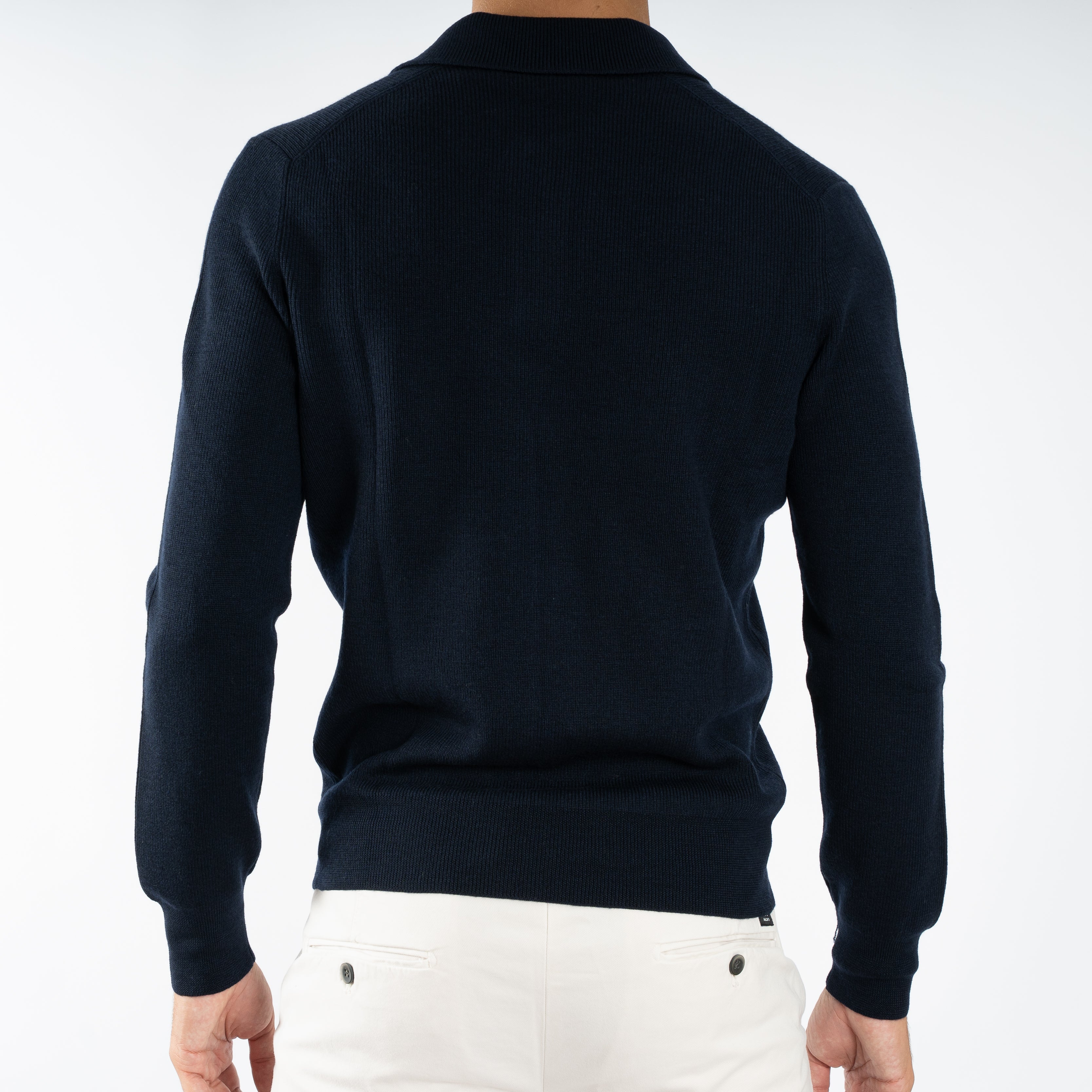 Gran Sasso Gebreide Trui Polokraag Blauw | Extrafine Merino