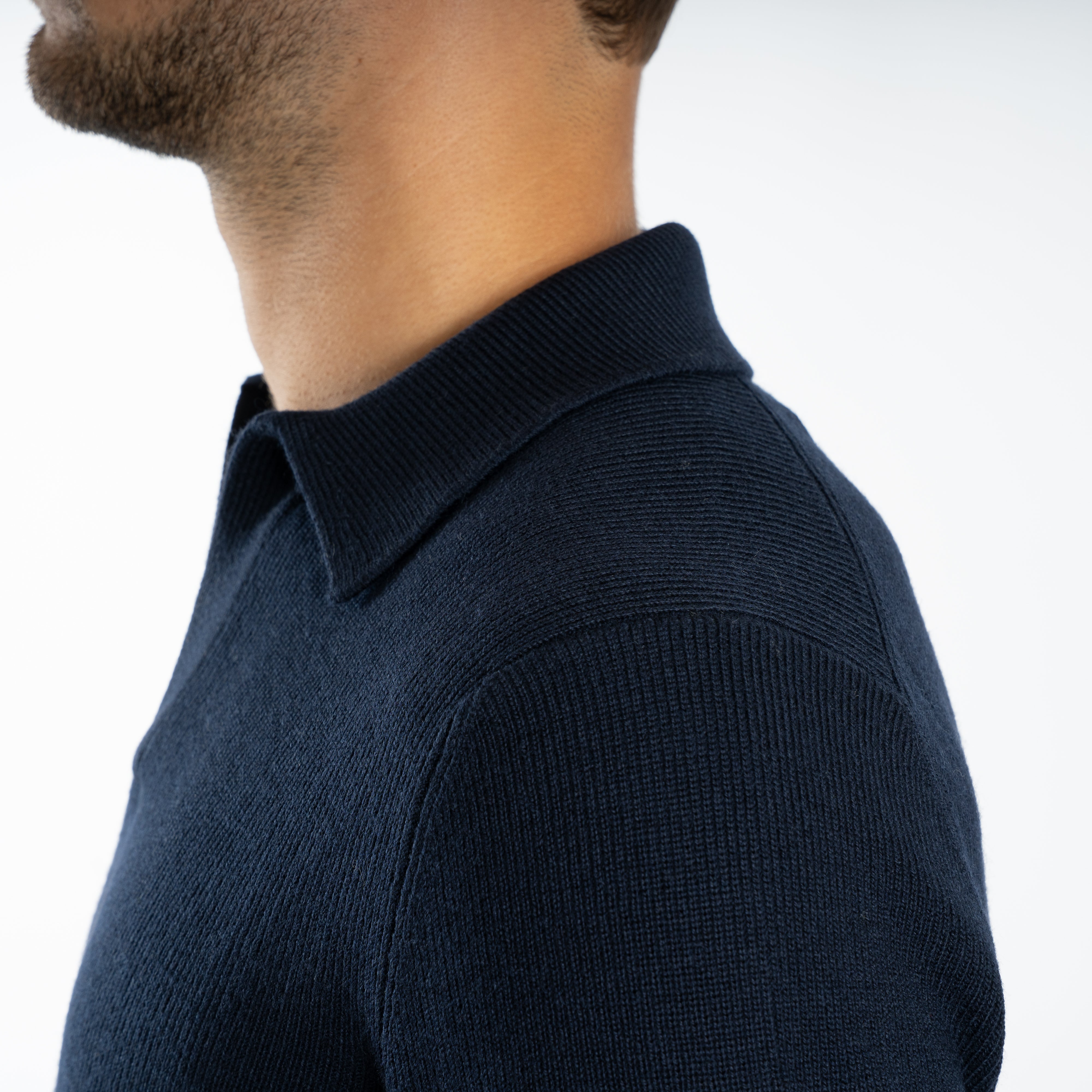 Gran Sasso Gebreide Trui Polokraag Blauw | Extrafine Merino