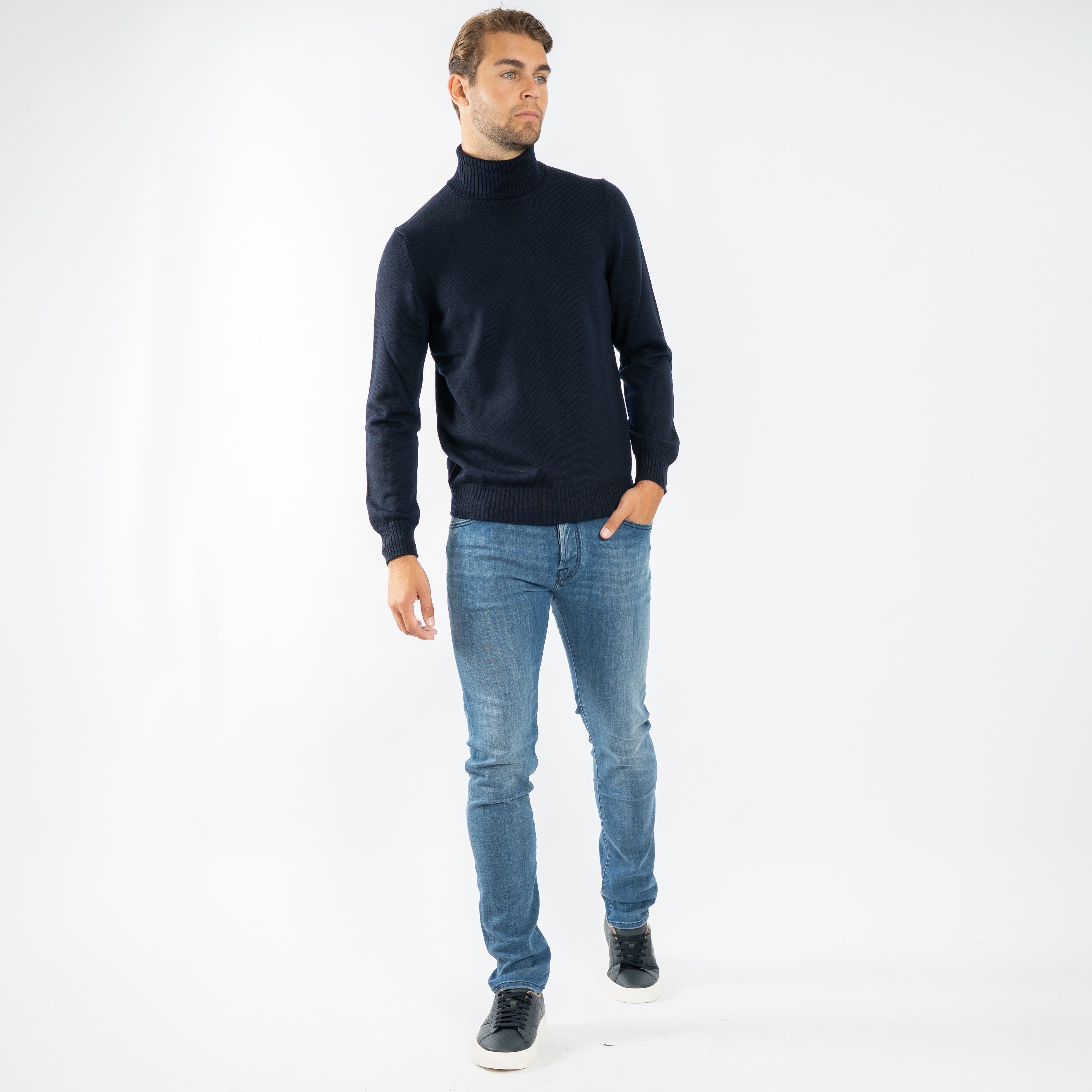 Gran Sasso Gebreide Coltrui Donkerblauw | Extrafine Merino