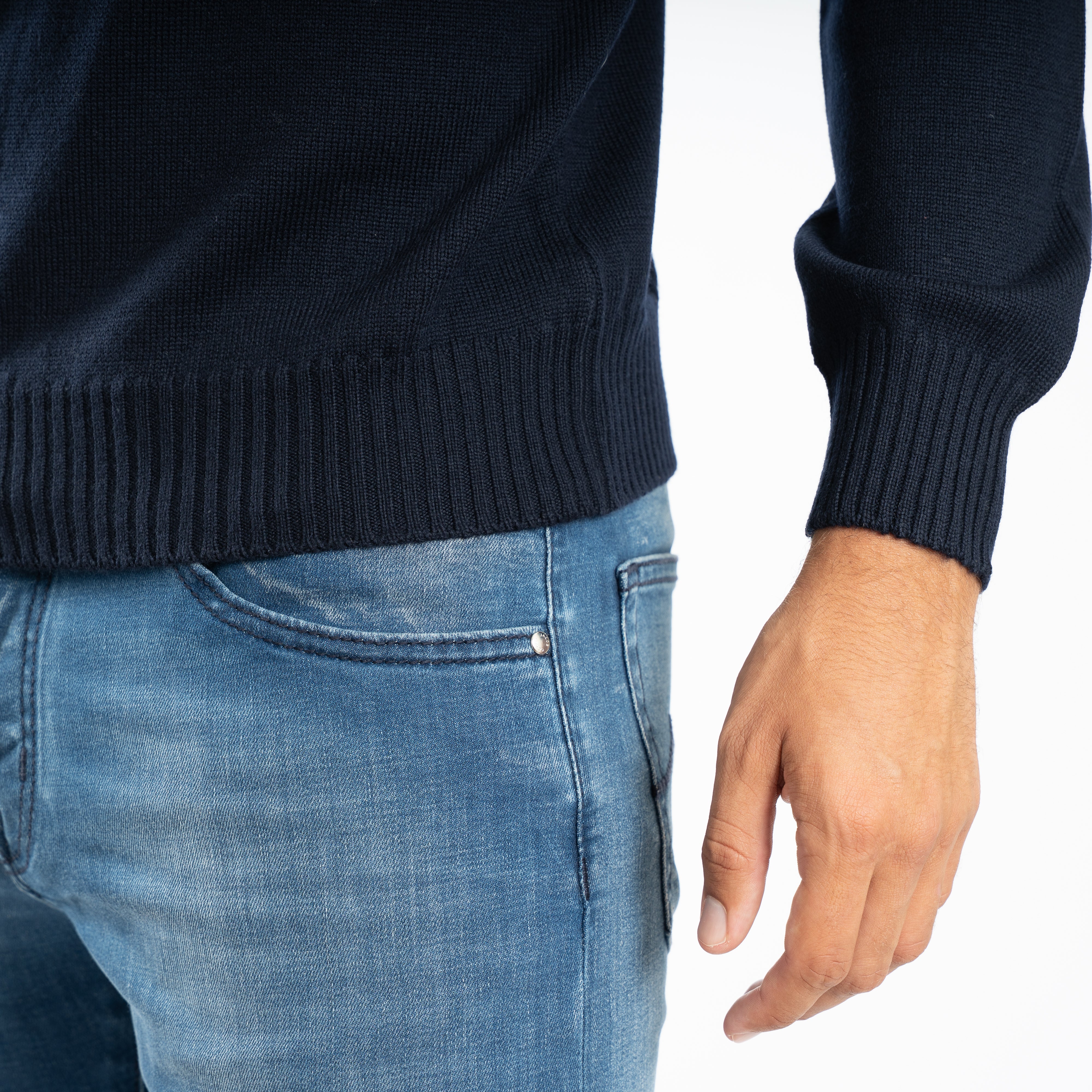 Gran Sasso Gebreide Coltrui Donkerblauw | Extrafine Merino