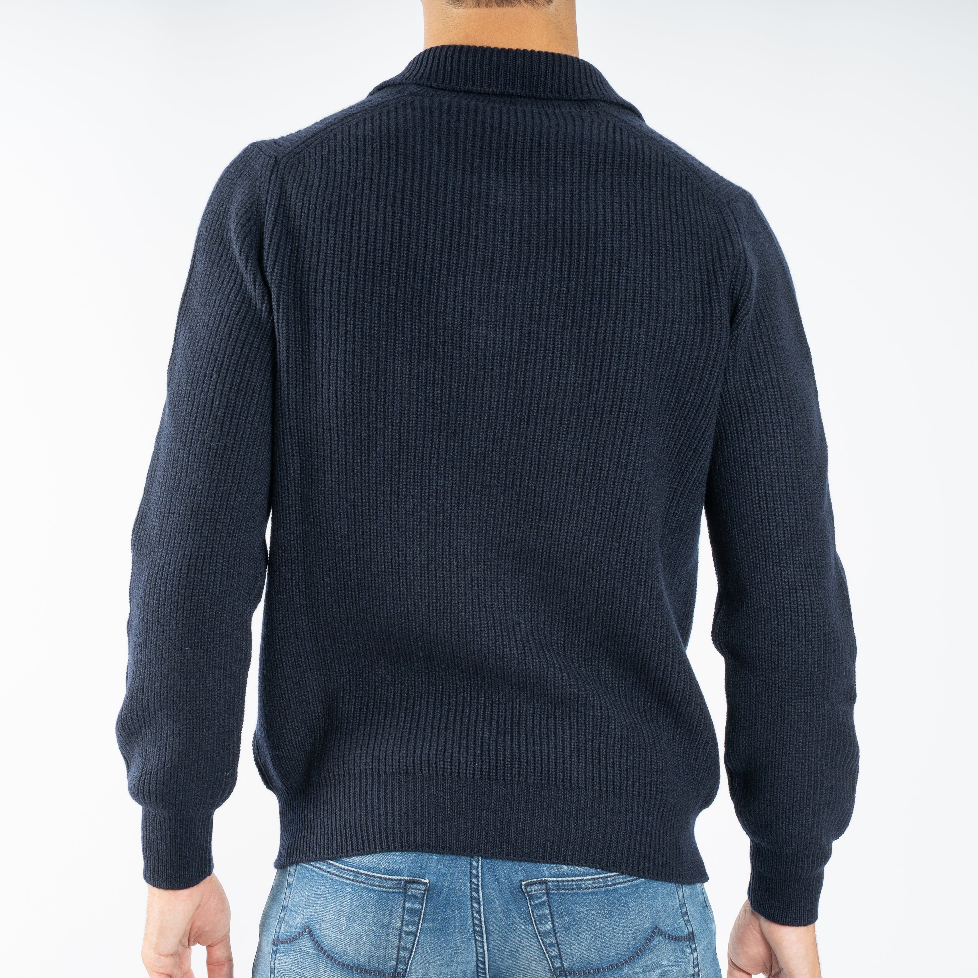 Gran Sasso Gebreide Trui met Polokraag Donkerblauw | Super Geelong