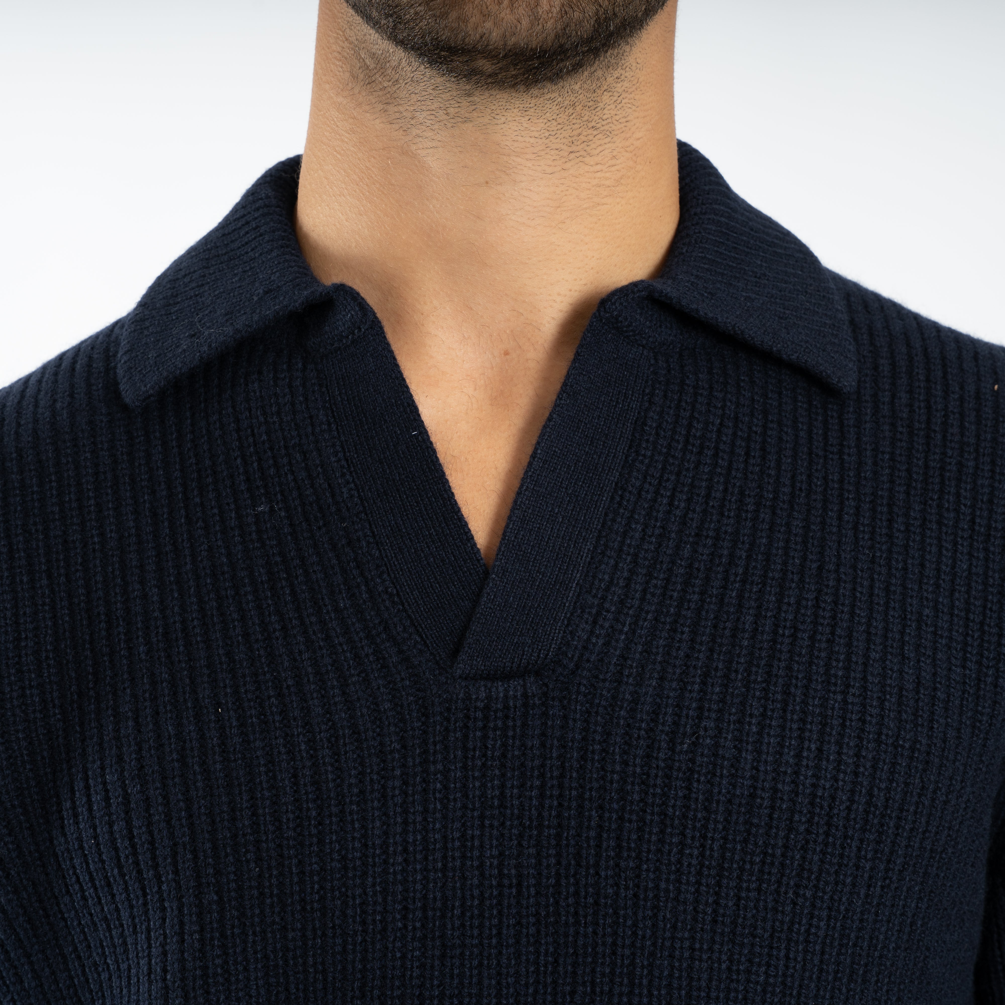 Gran Sasso Gebreide Trui met Polokraag Donkerblauw | Super Geelong