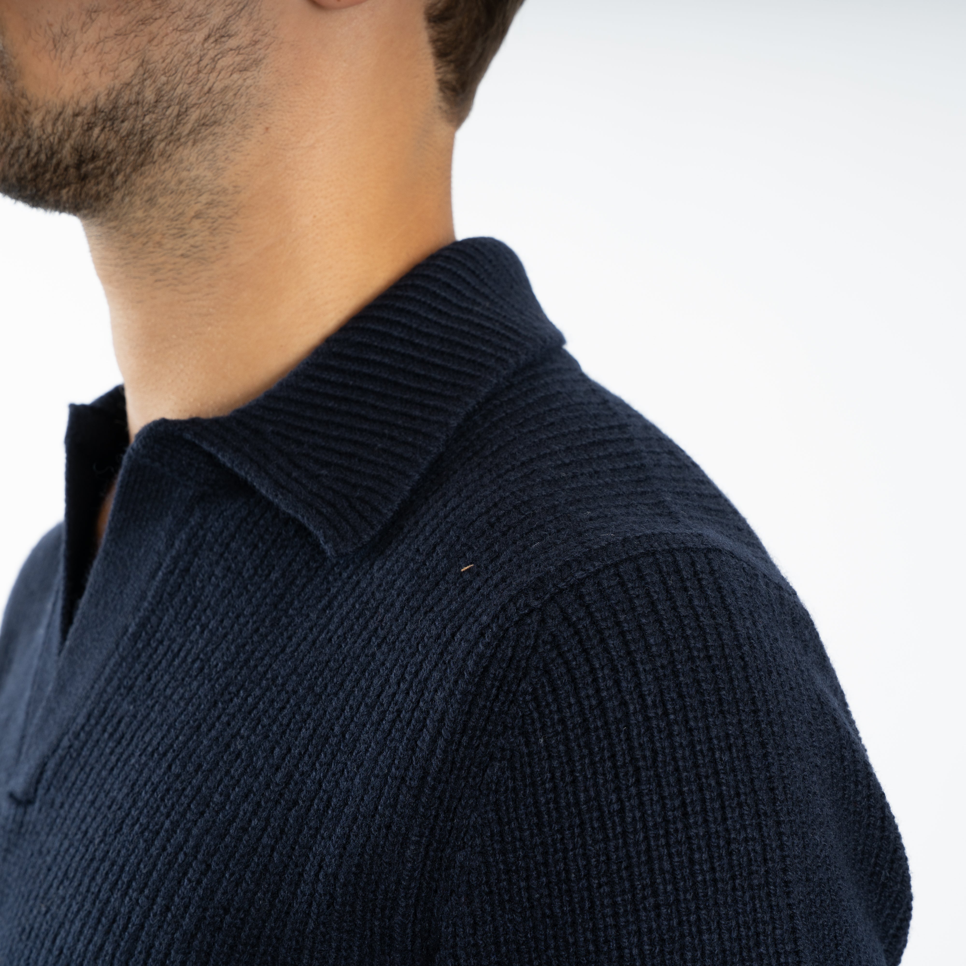 Gran Sasso Gebreide Trui met Polokraag Donkerblauw | Super Geelong