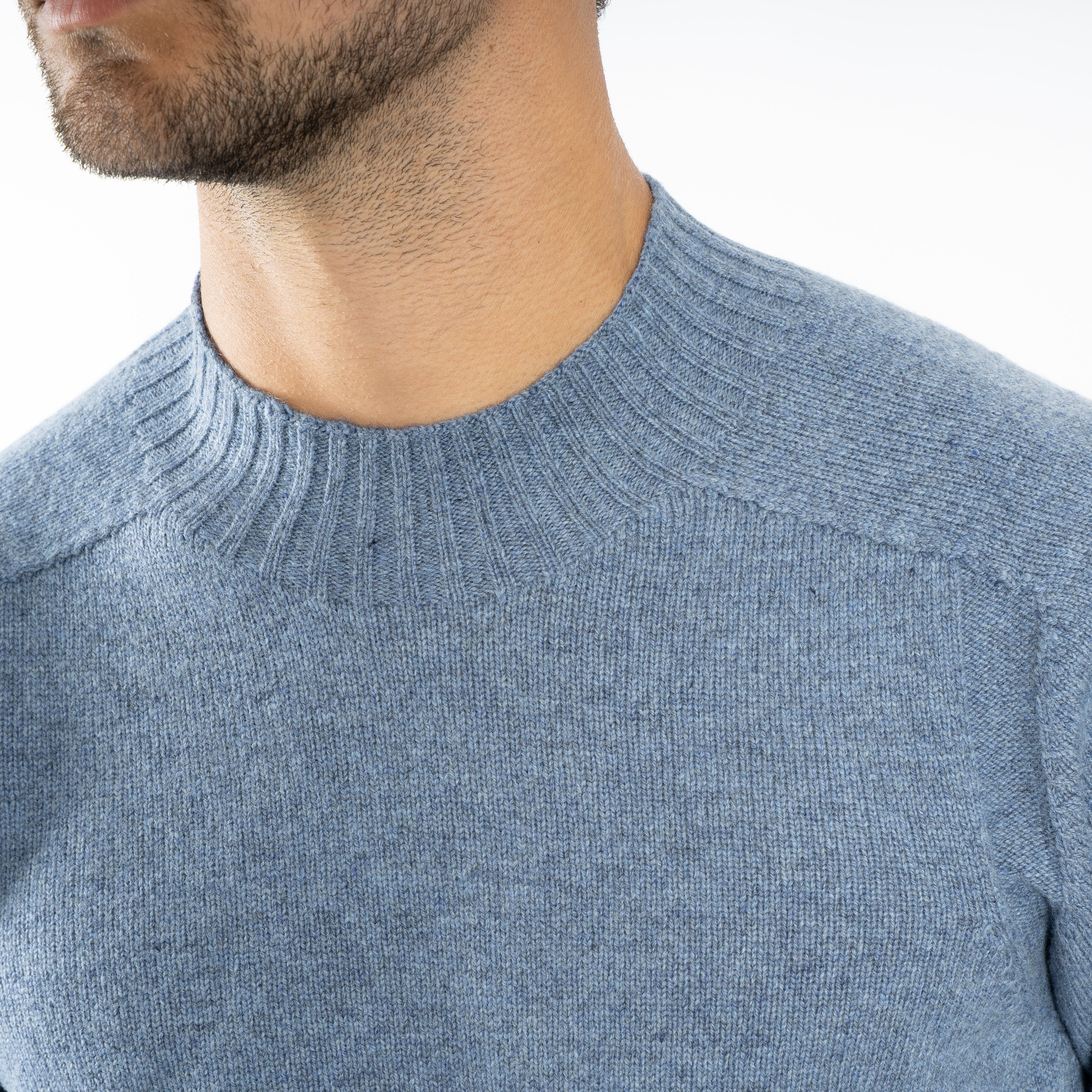 Gran Sasso Gebreide Turtleneck Middenblauw | Super Geelong