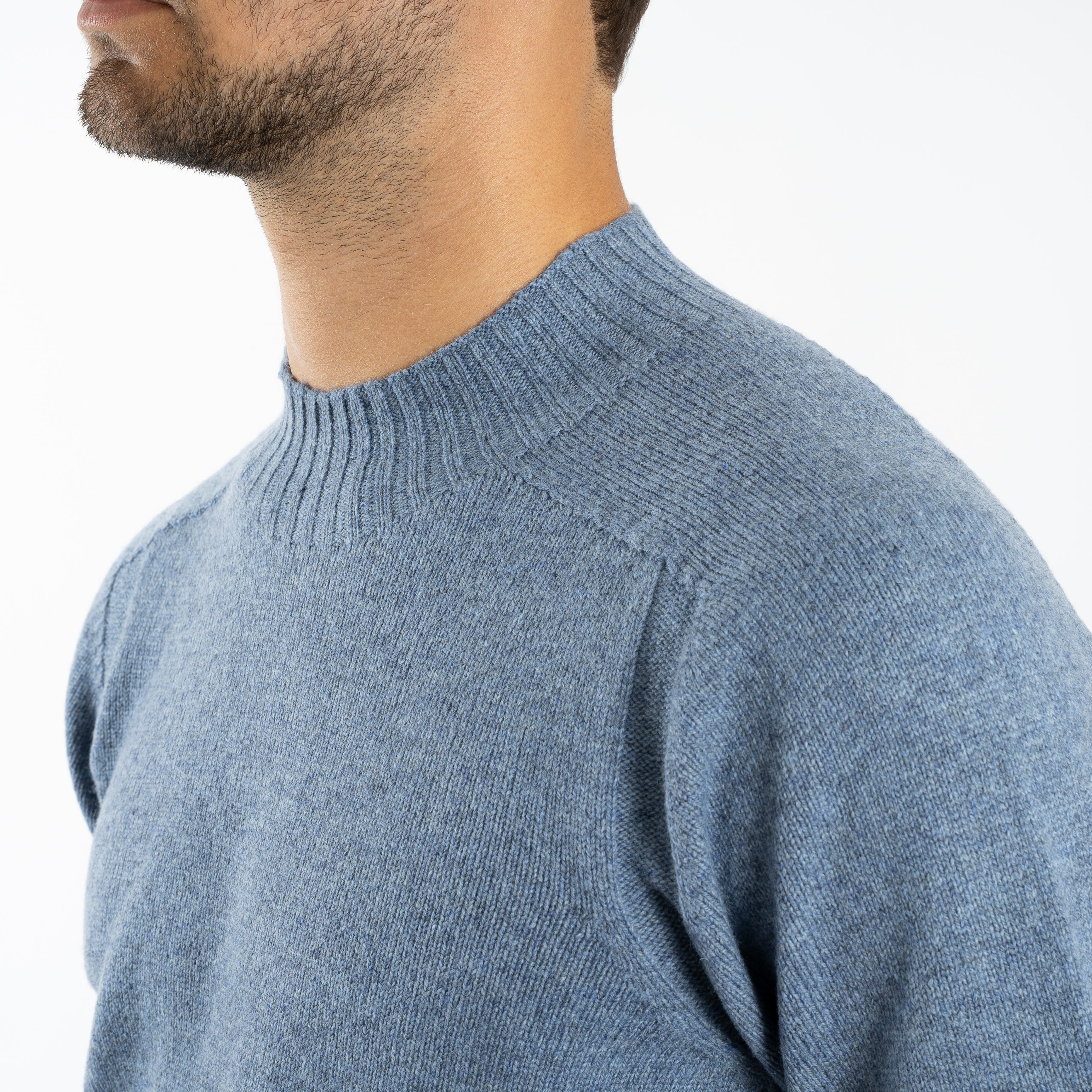 Gran Sasso Gebreide Turtleneck Middenblauw | Super Geelong