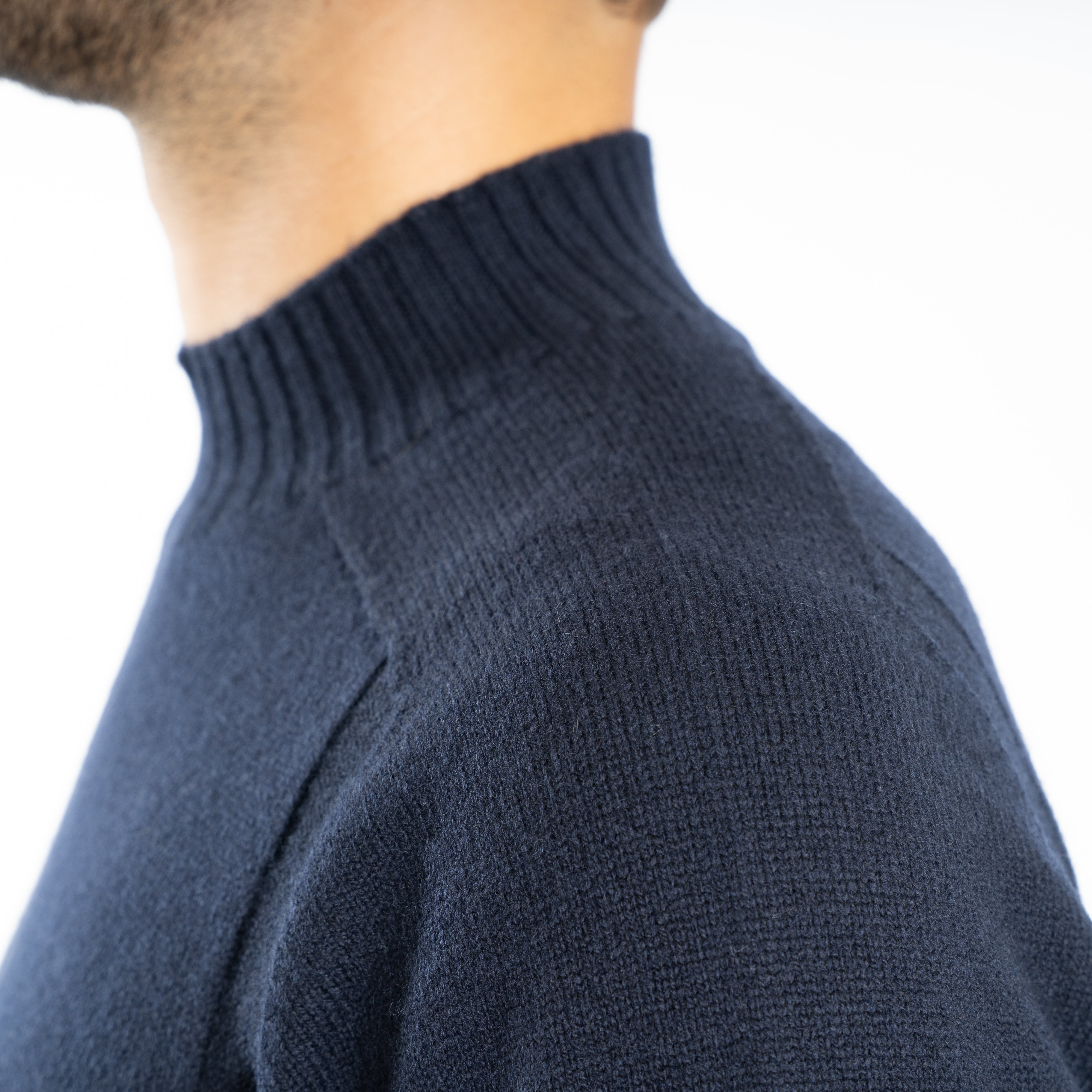 Gran Sasso Gebreide Turtleneck Donkerblauw | Super Geelong