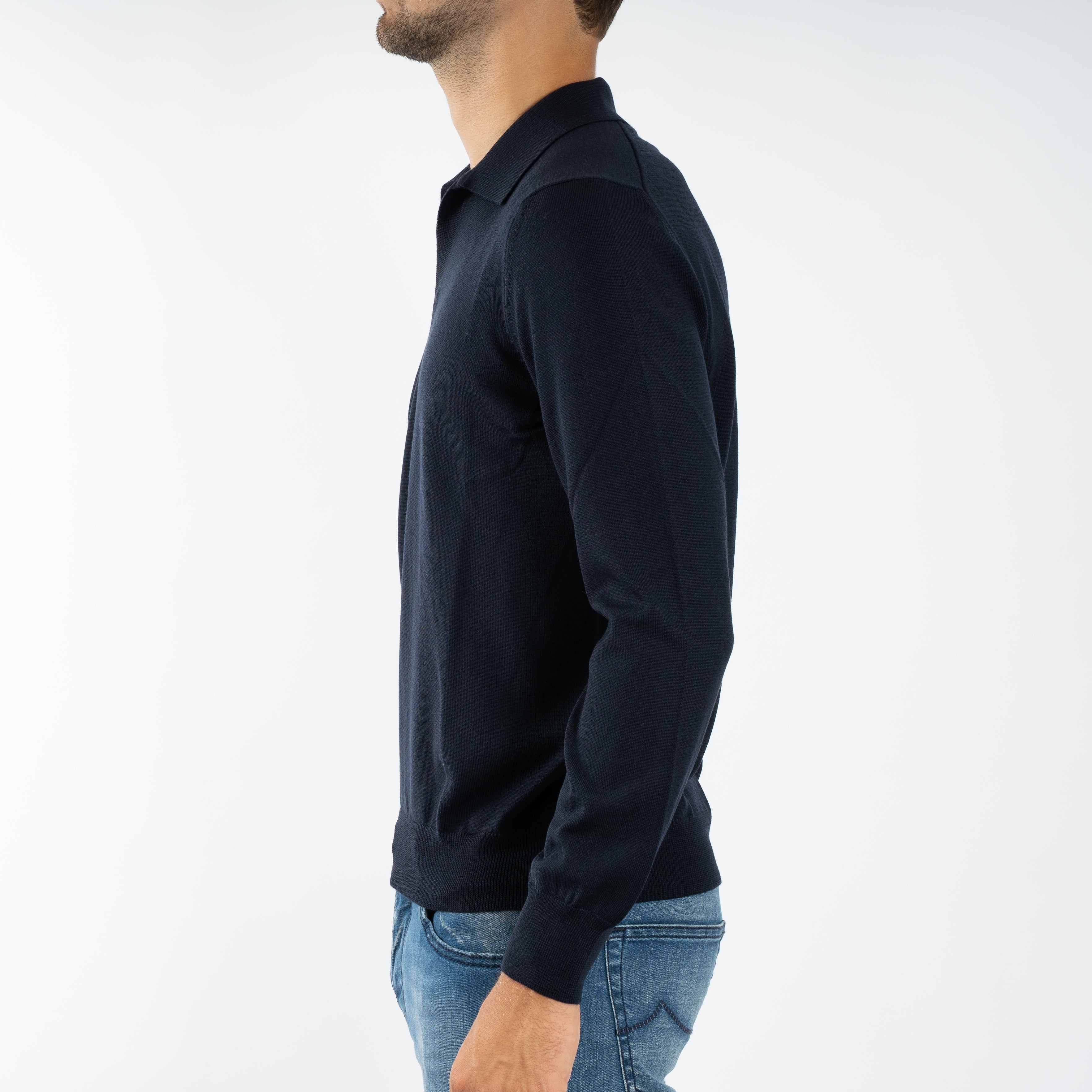 Gran Sasso Gebreide Trui met Polokraag Blauw | Athleisure
