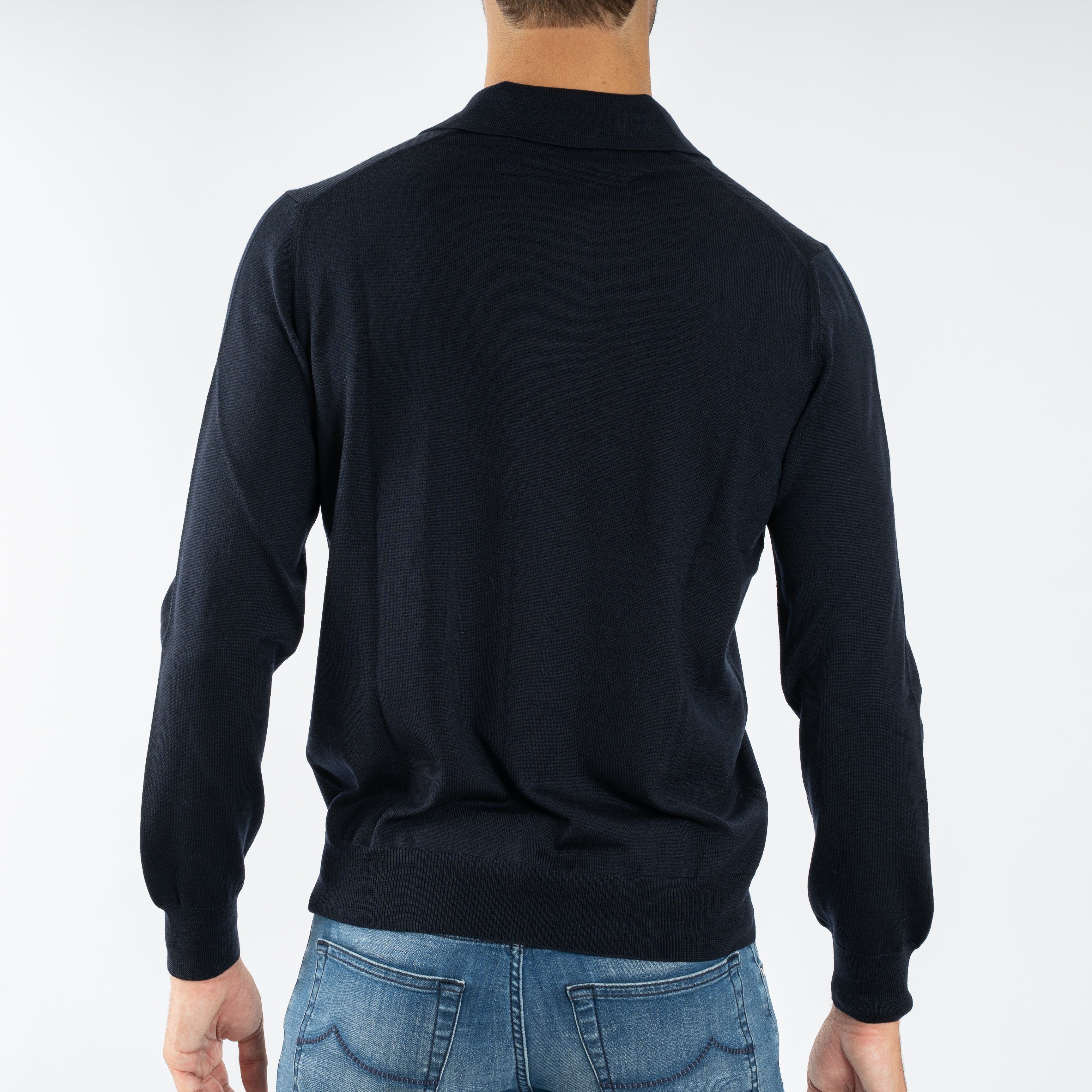 Gran Sasso Gebreide Trui met Polokraag Blauw | Athleisure