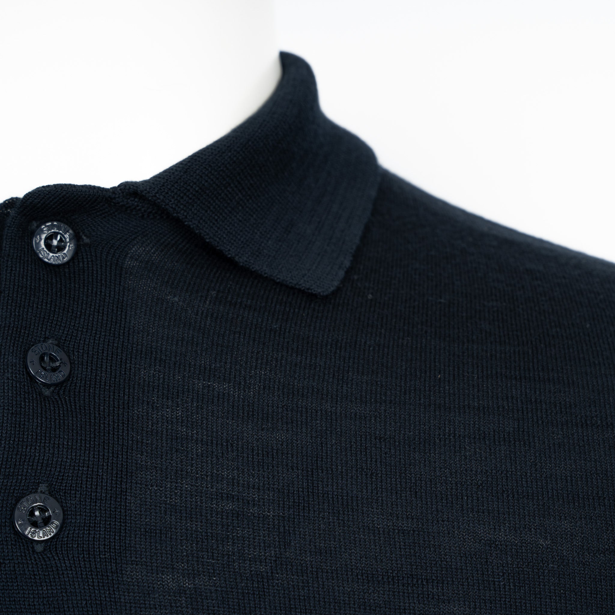Stone Island Gebreide Polokraag Trui Blauw | Ghost