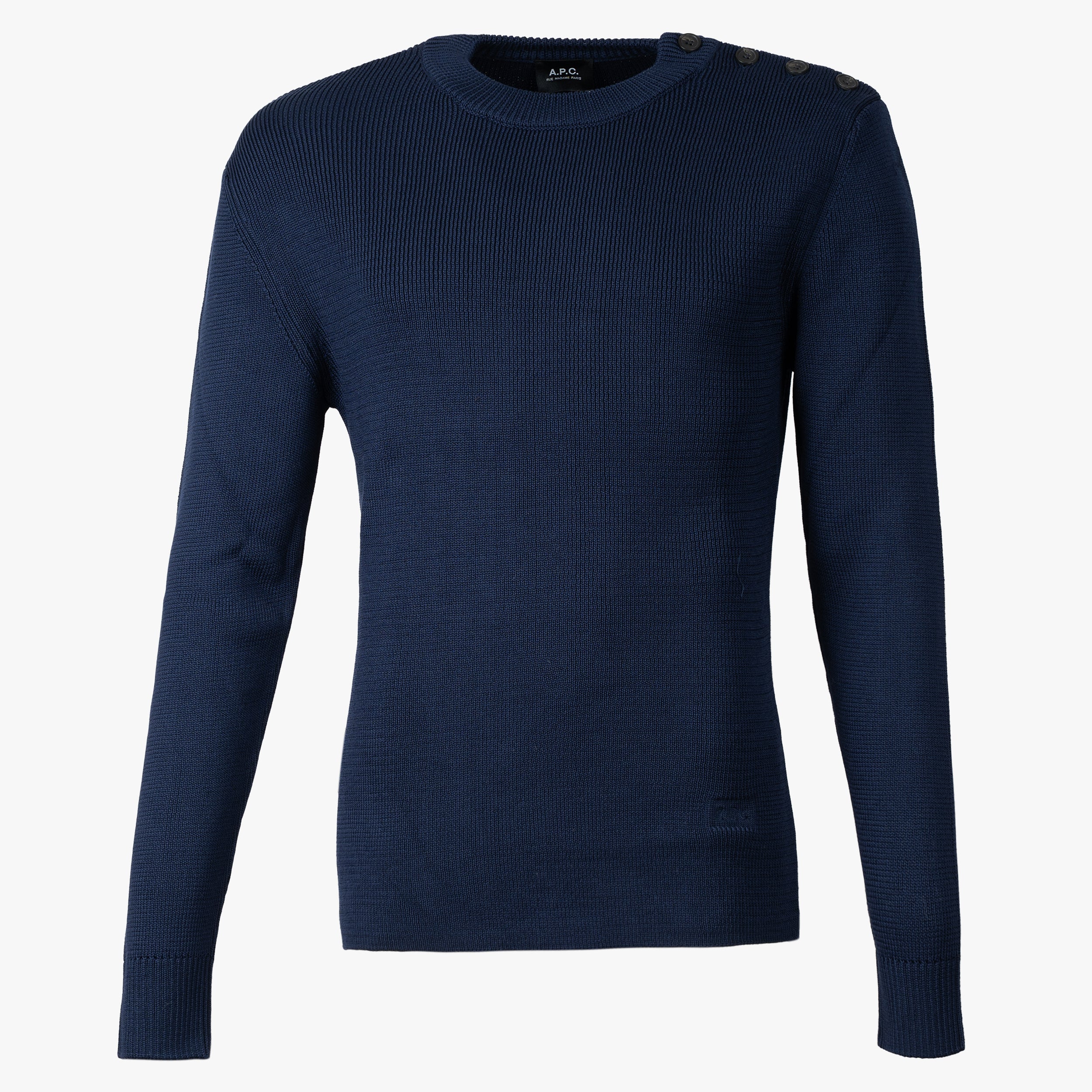 A.P.C. Gebreide Ronde Hals Trui Donkerblauw | Marin