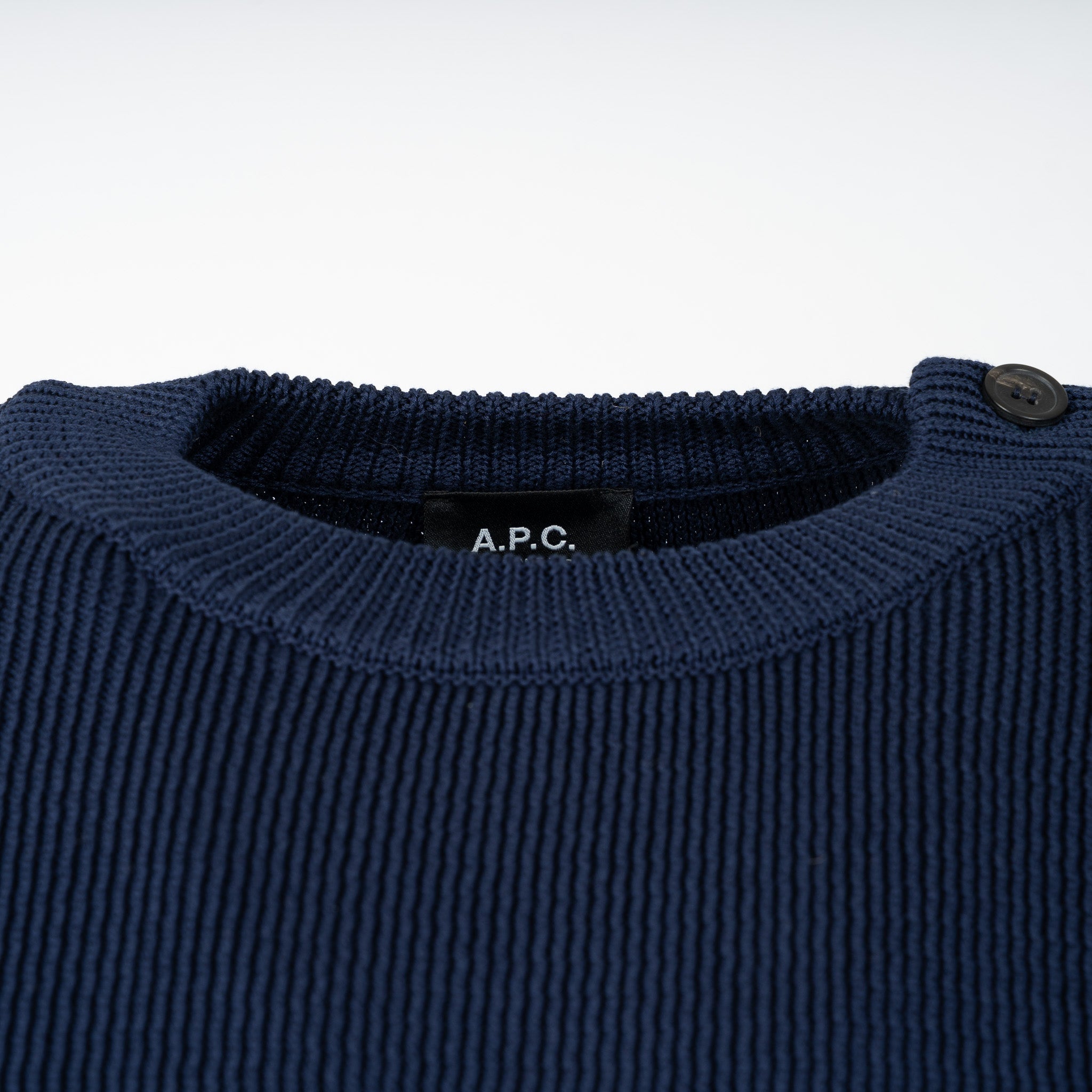 A.P.C. Gebreide Ronde Hals Trui Donkerblauw | Marin