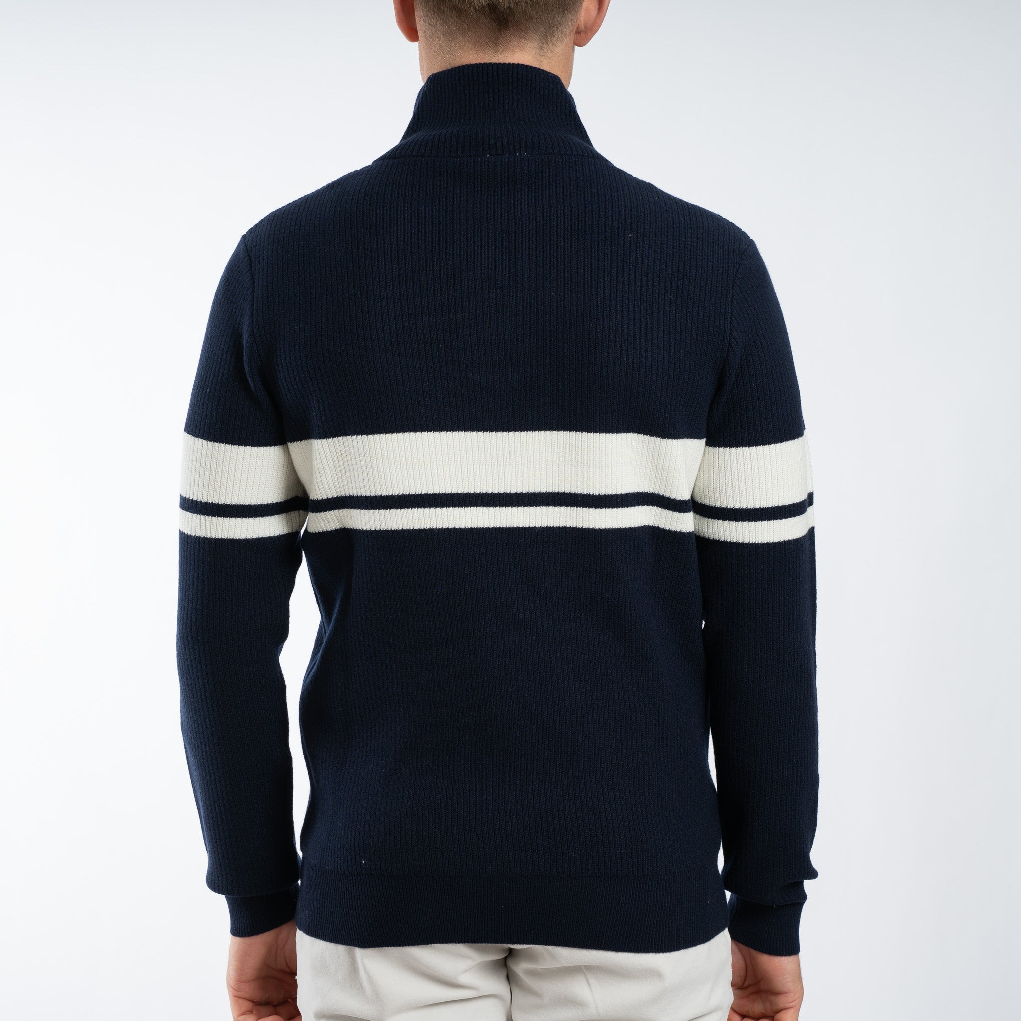 SEVEN DIALS Gebreide Trui met Knopenlijst Blauw | Delwin