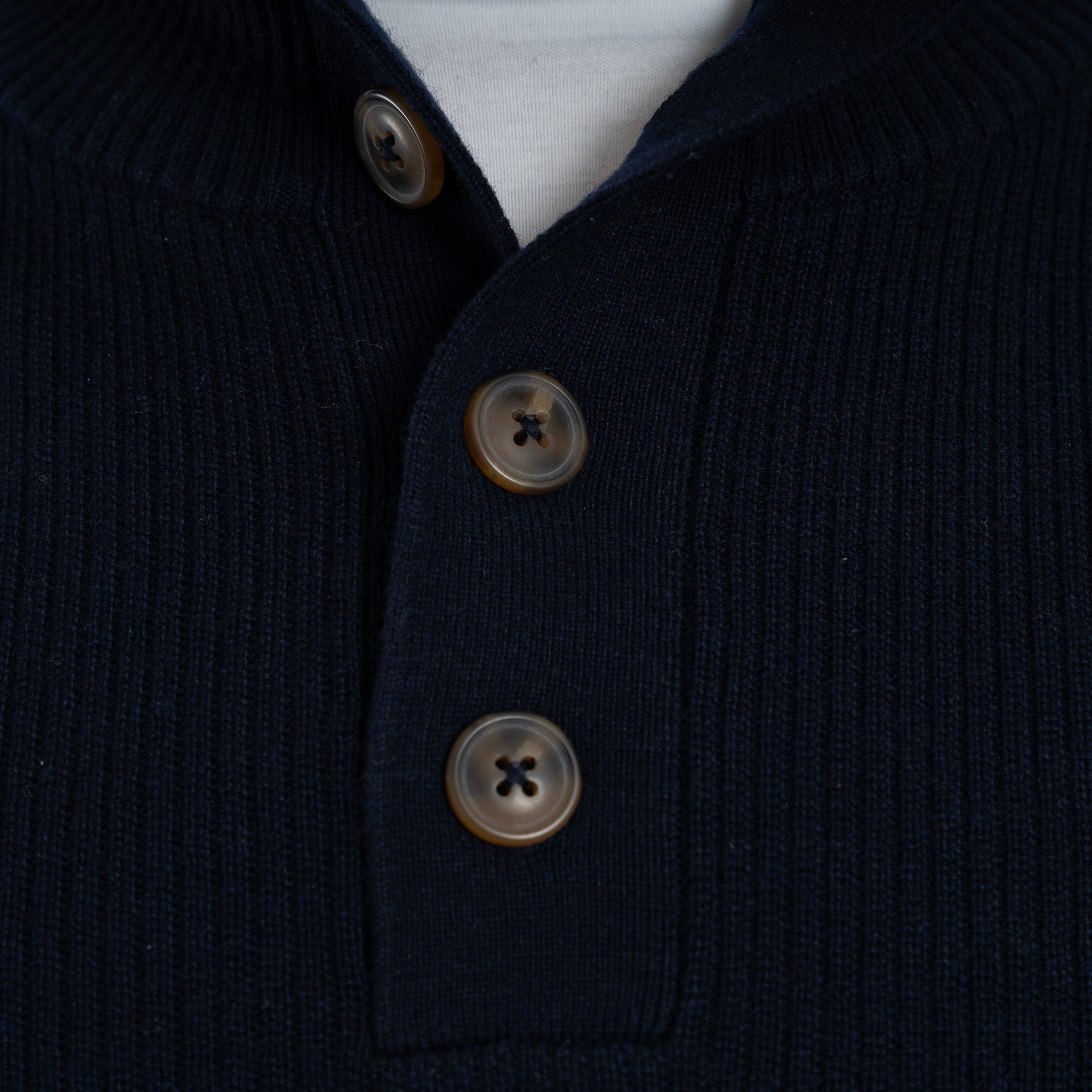 SEVEN DIALS Gebreide Trui met Knopenlijst Blauw | Delwin