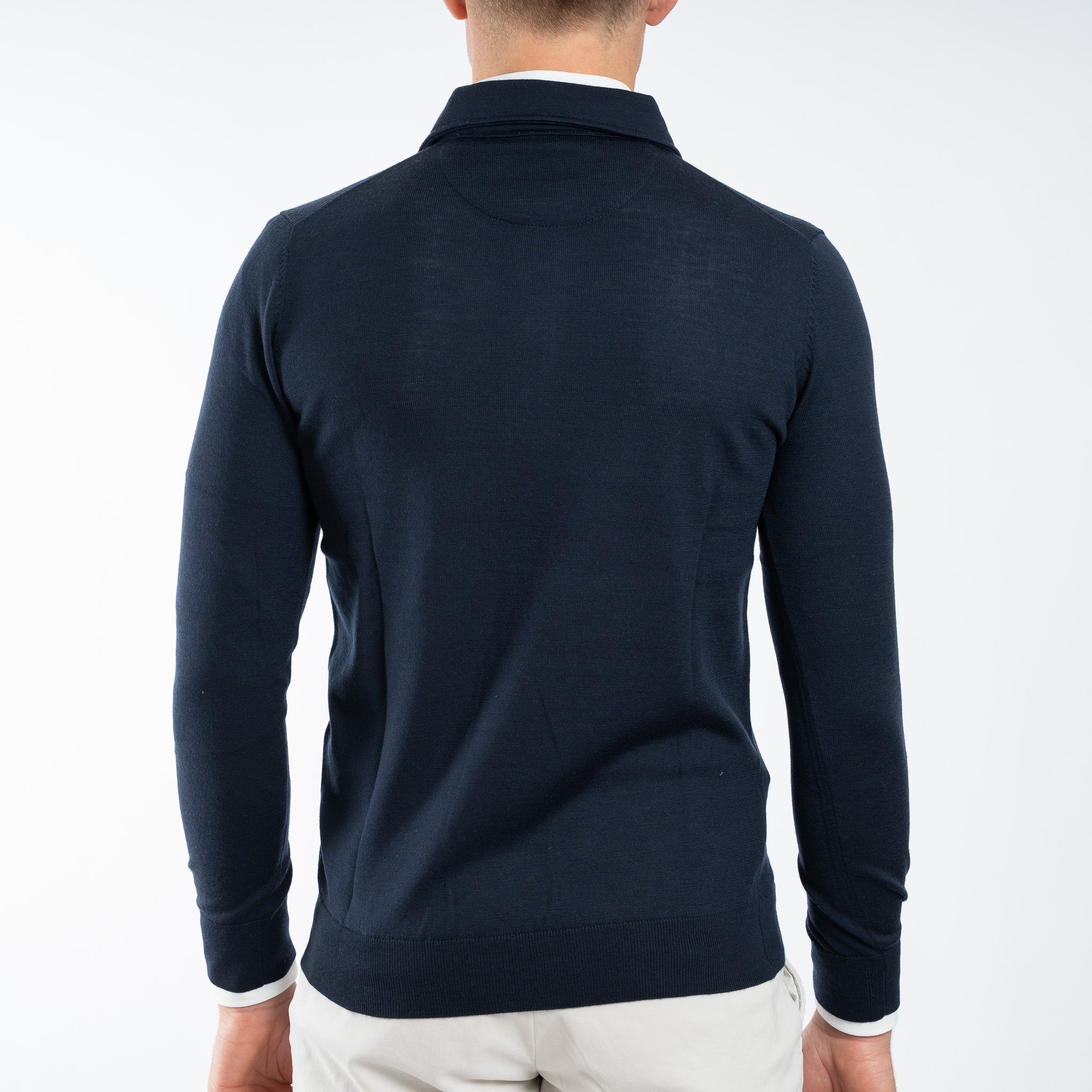 SEVEN DIALS Gebreide Polotrui Blauw | Cooper
