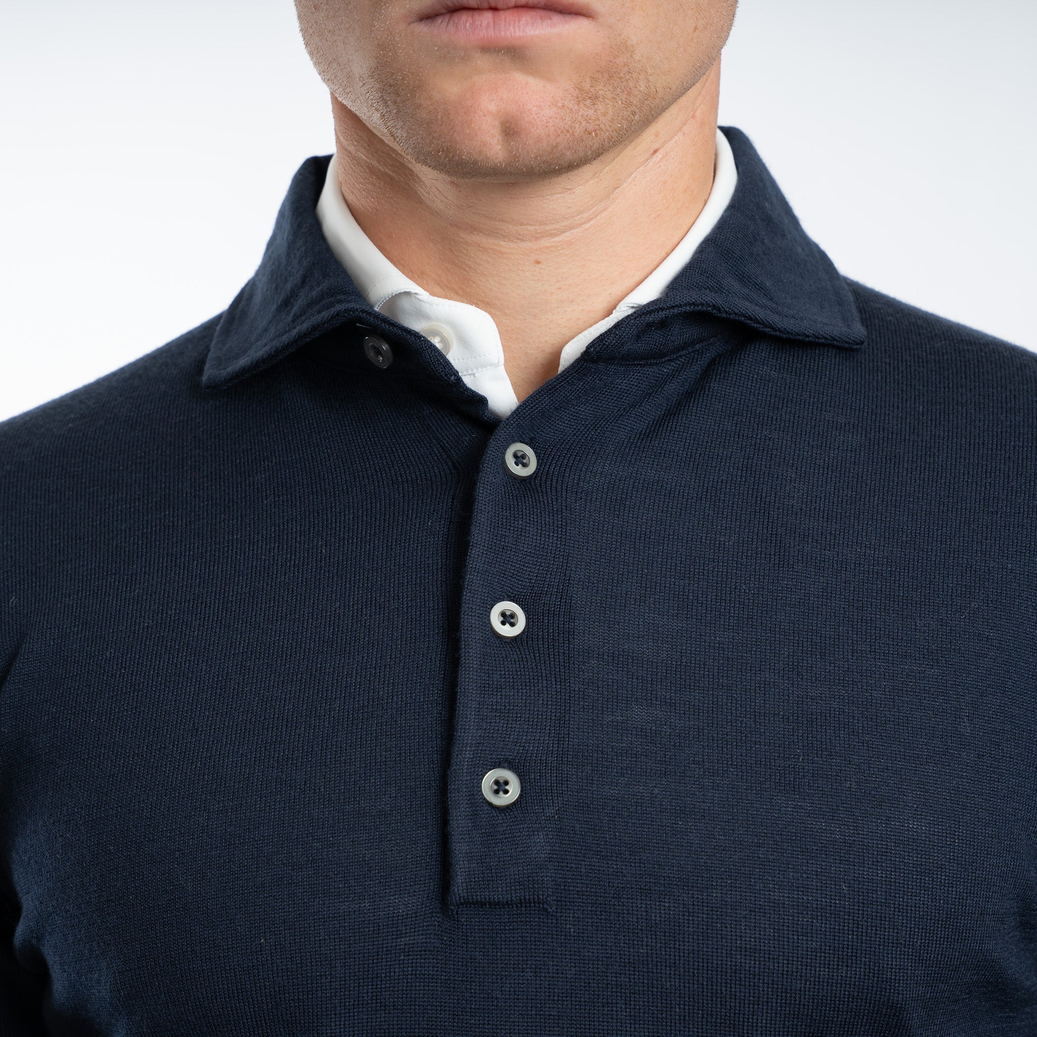 SEVEN DIALS Gebreide Polotrui Blauw | Cooper