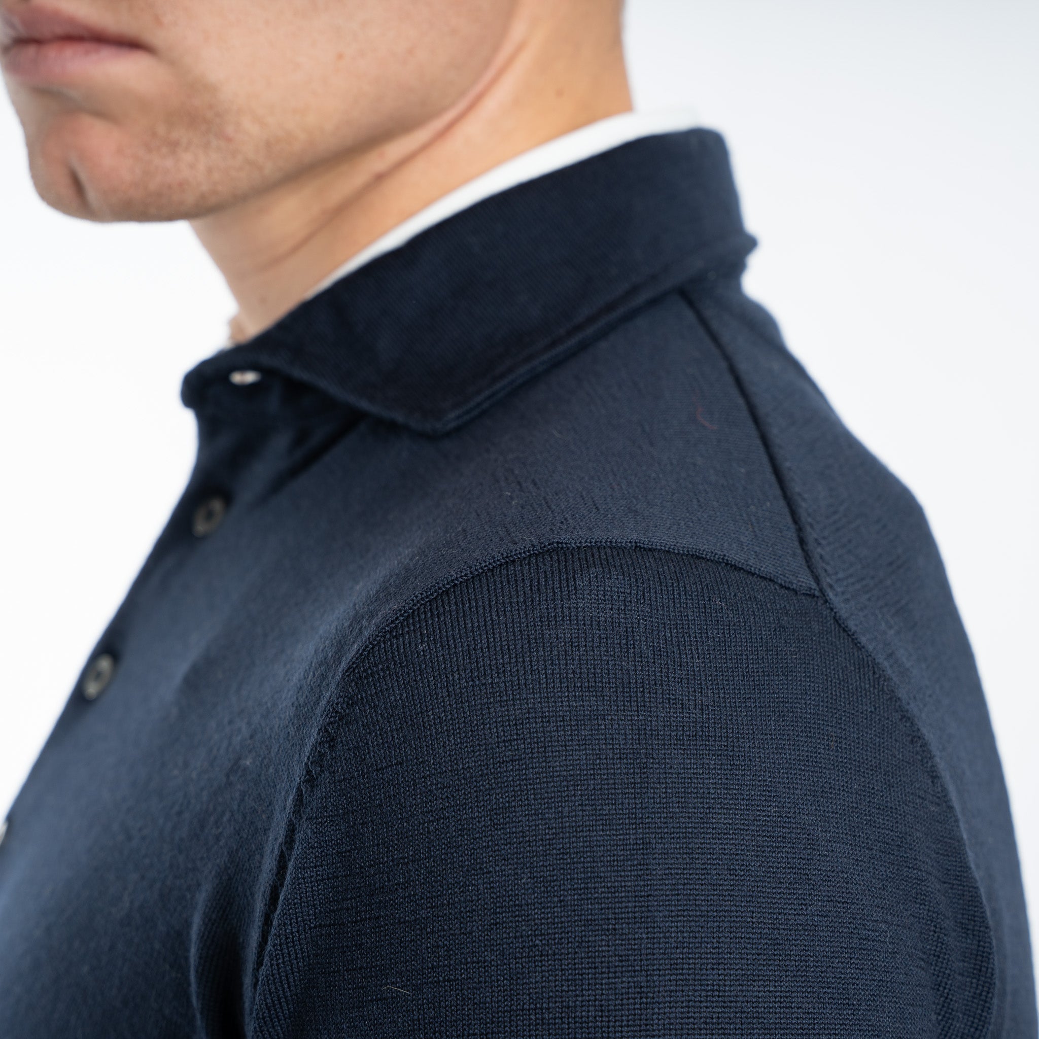 SEVEN DIALS Gebreide Polotrui Blauw | Cooper