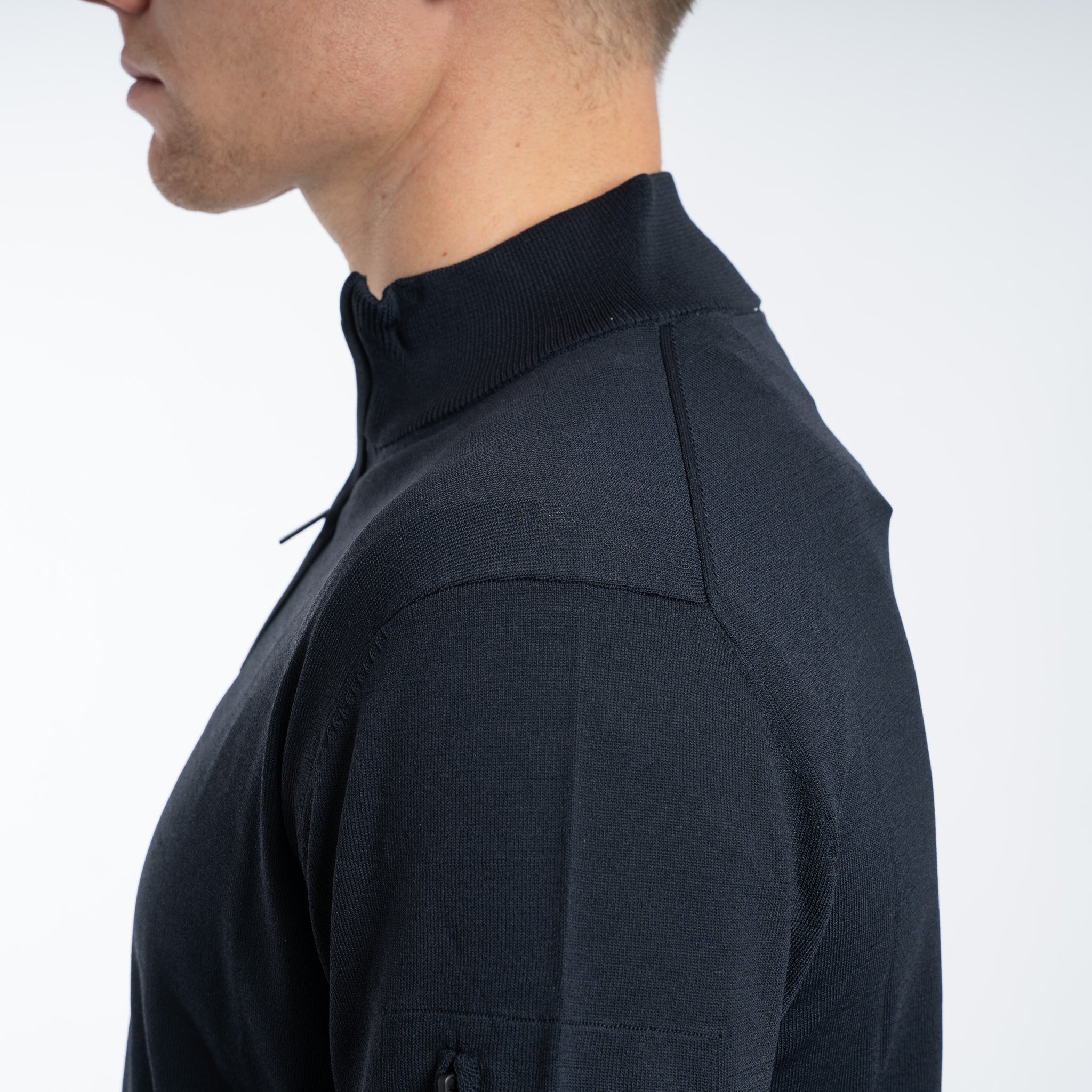 SEVEN DIALS Technische trui met Rits Blauw | Spike