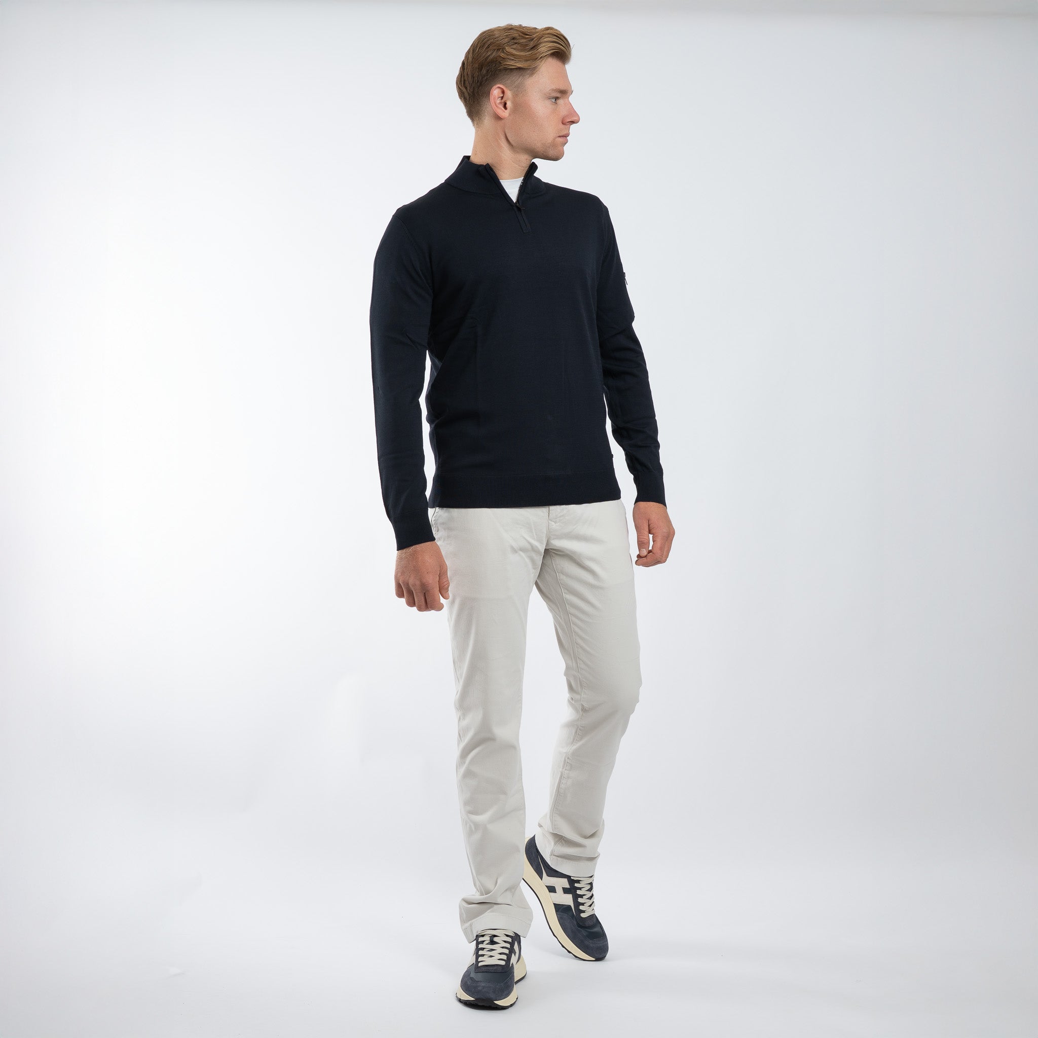 SEVEN DIALS Technische trui met Rits Blauw | Spike