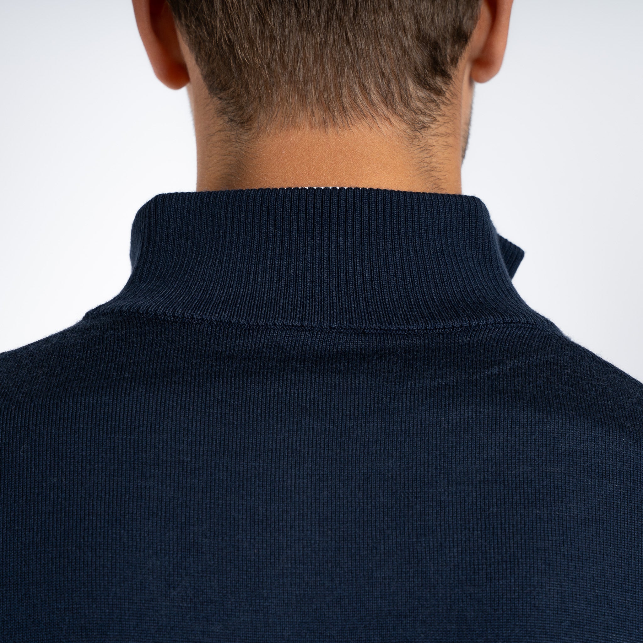 SEVEN DIALS Gebreide Trui met Rits Donkerblauw | Saul