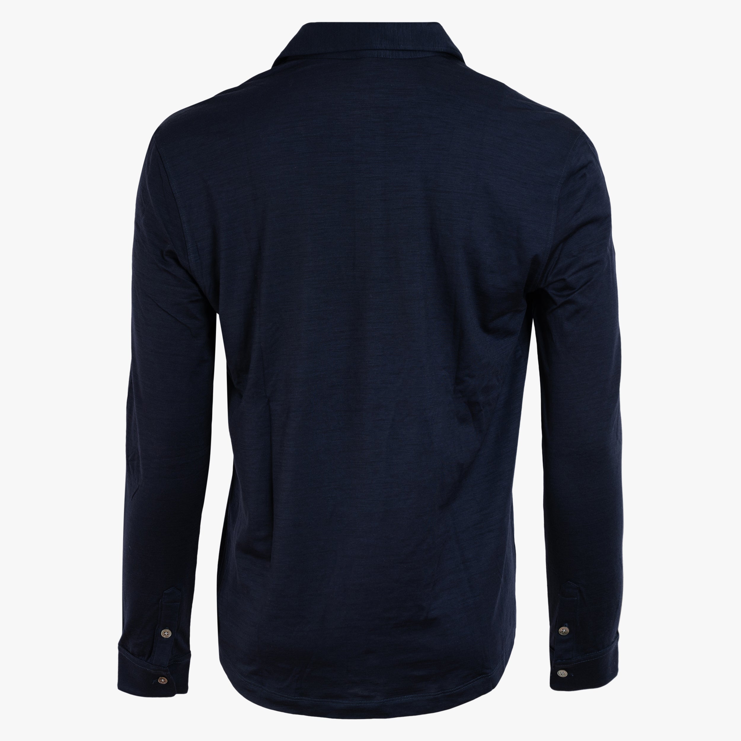 Profuomo Polo Lange Mouwen Blauw | Merino Polo
