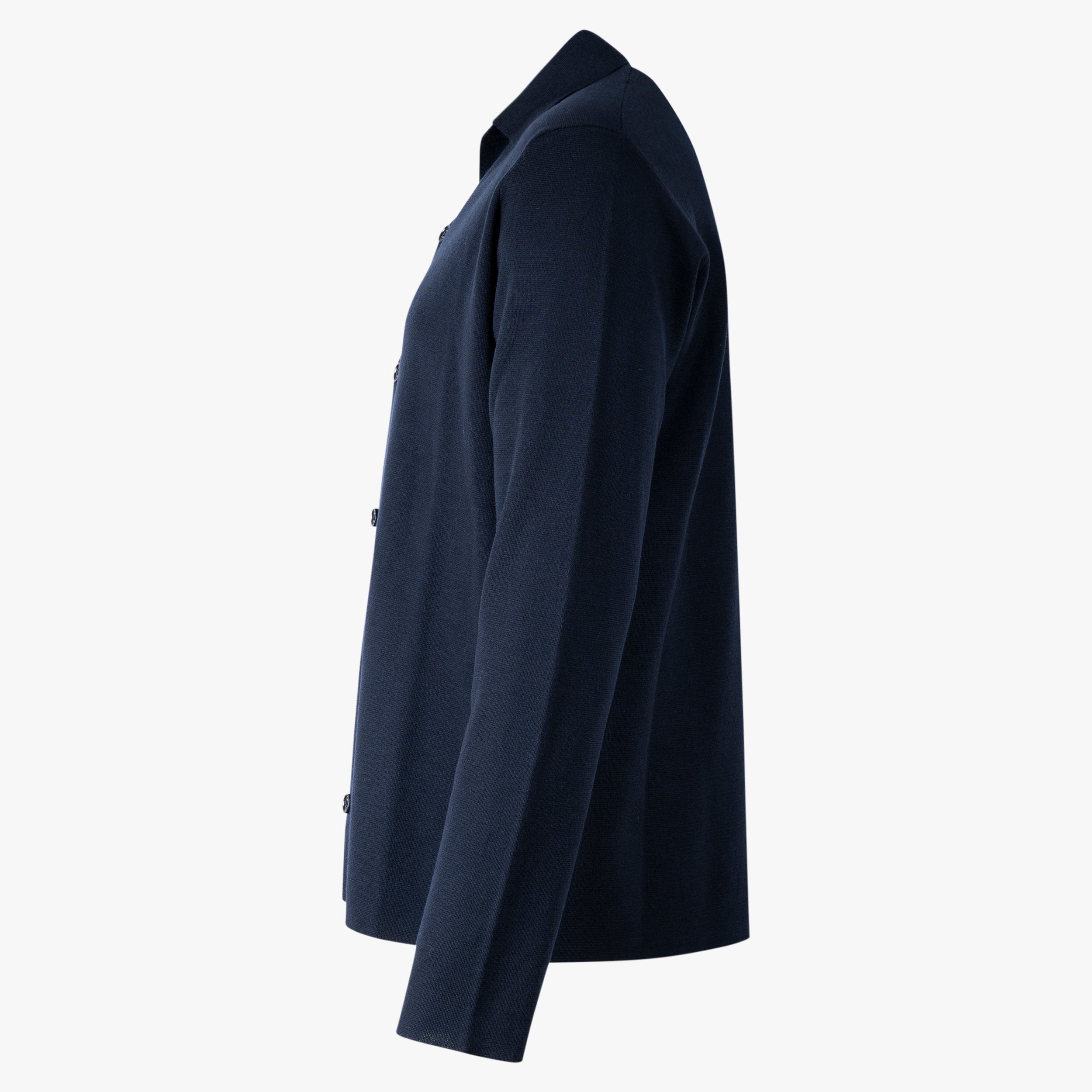 Maurizio Baldassari Gebreid Overshirt Blauw | Milano High Tech Knit
