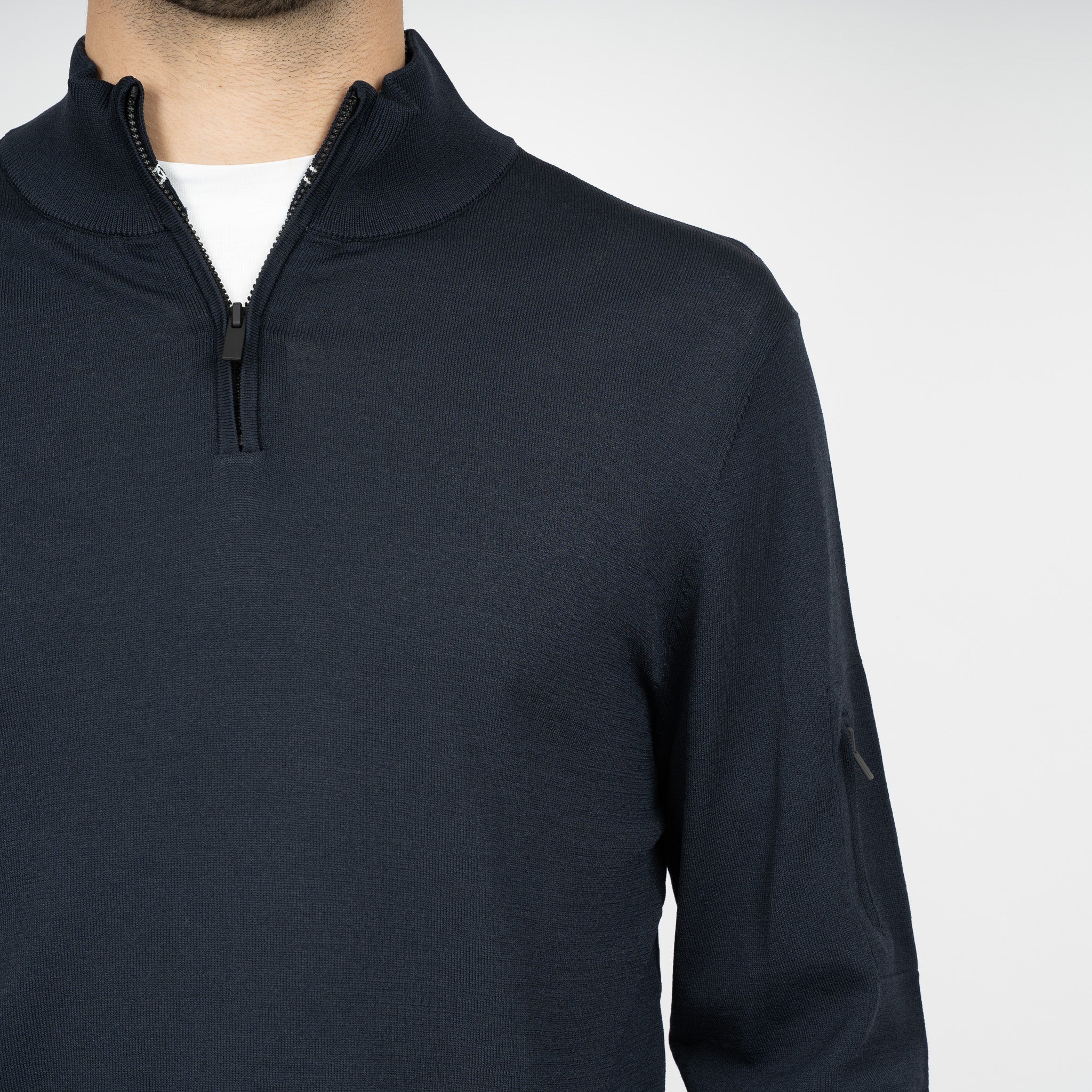 SEVEN DIALS Technische Trui met Rits Blauw | Spike