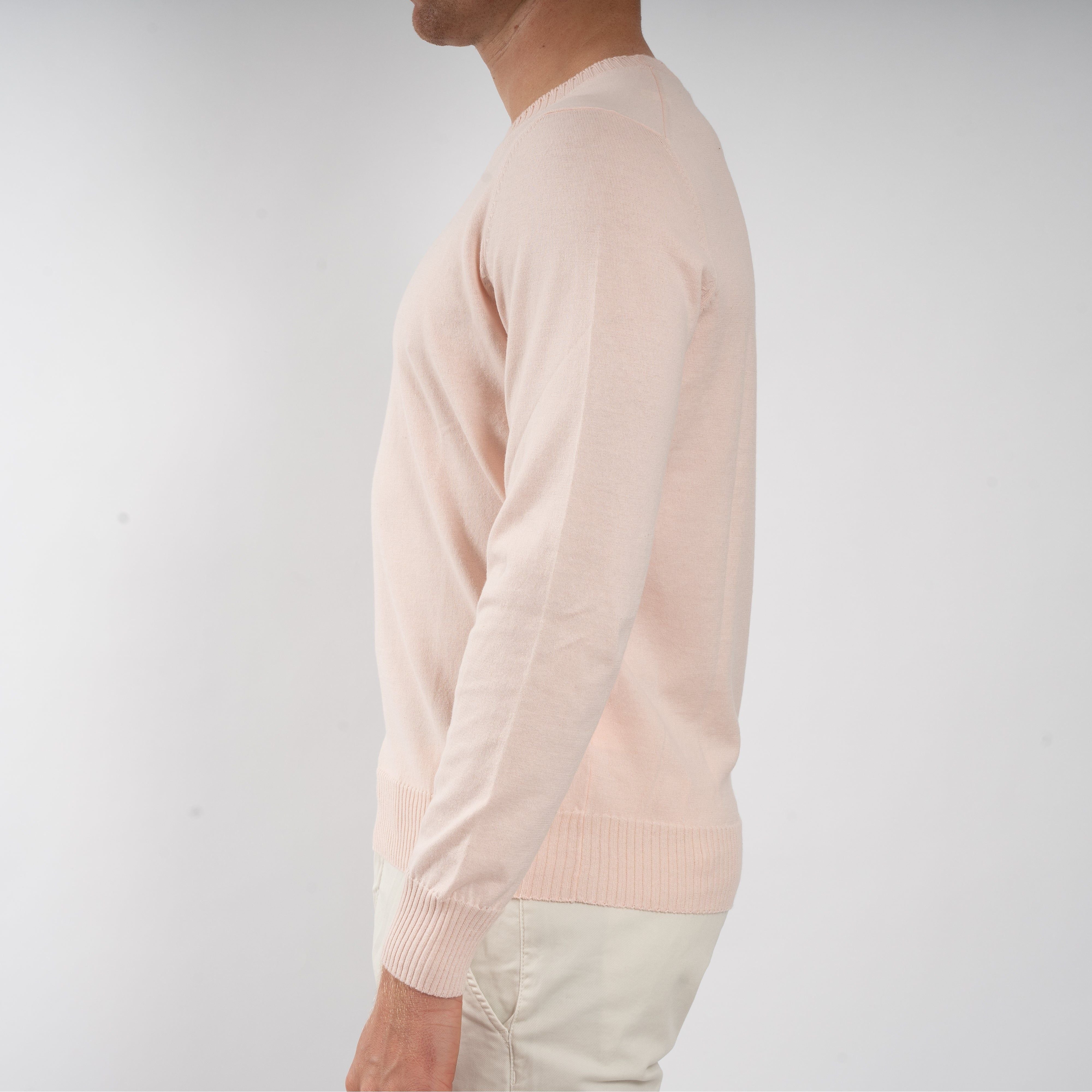 Gran Sasso Gebreide Trui Ronde Hals Roze | Cotton & Cashmere