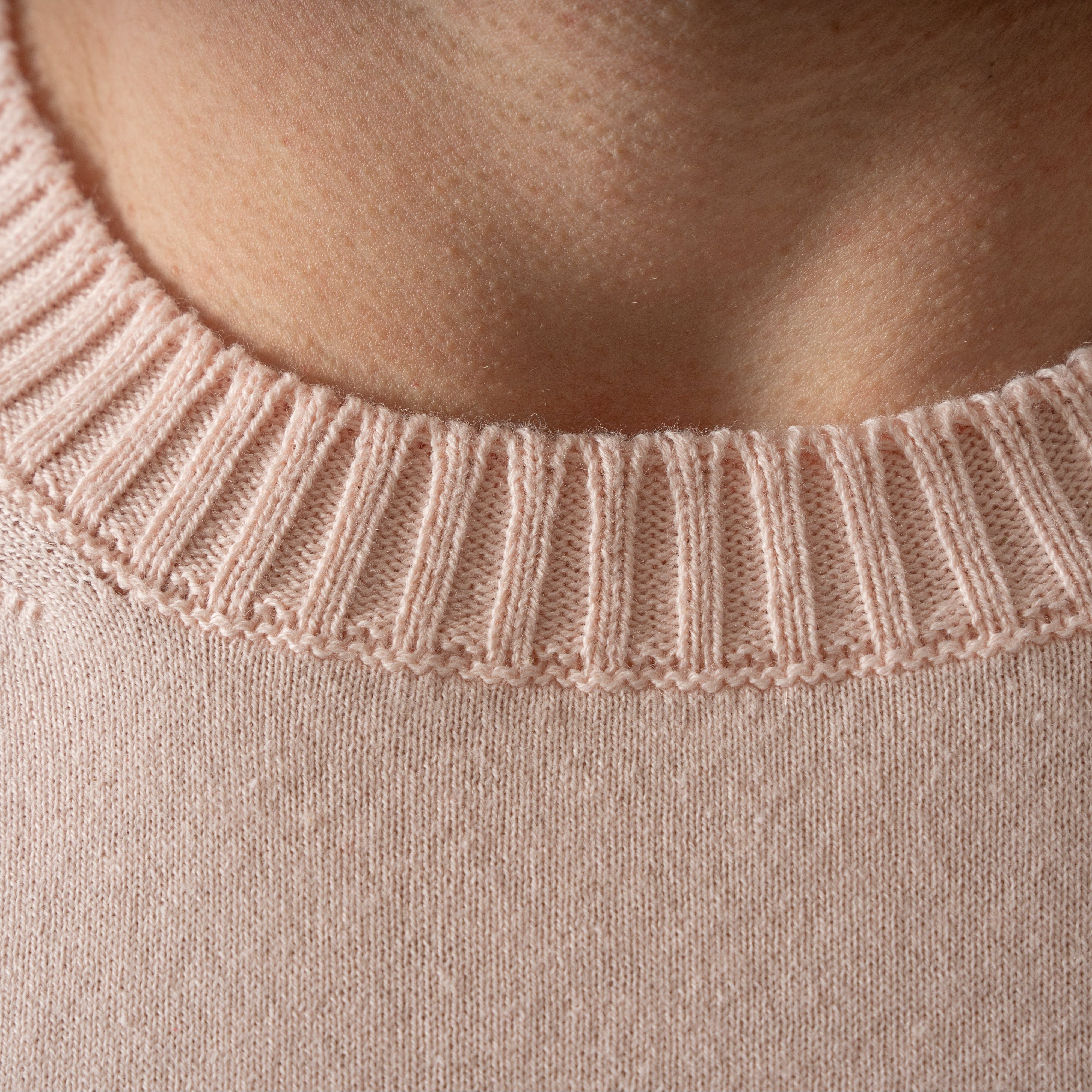 Gran Sasso Gebreide Trui Ronde Hals Roze | Cotton & Cashmere