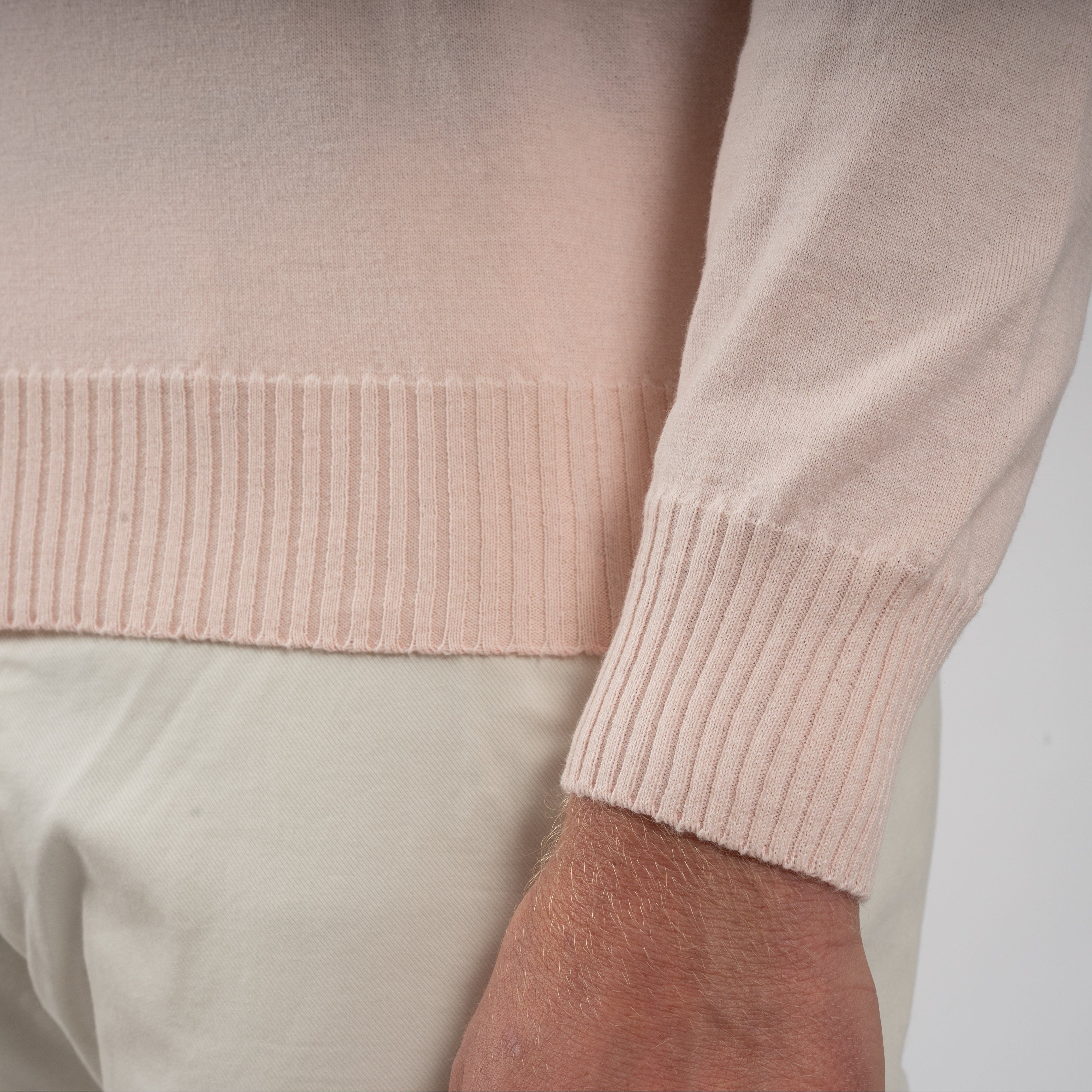 Gran Sasso Gebreide Trui Ronde Hals Roze | Cotton & Cashmere