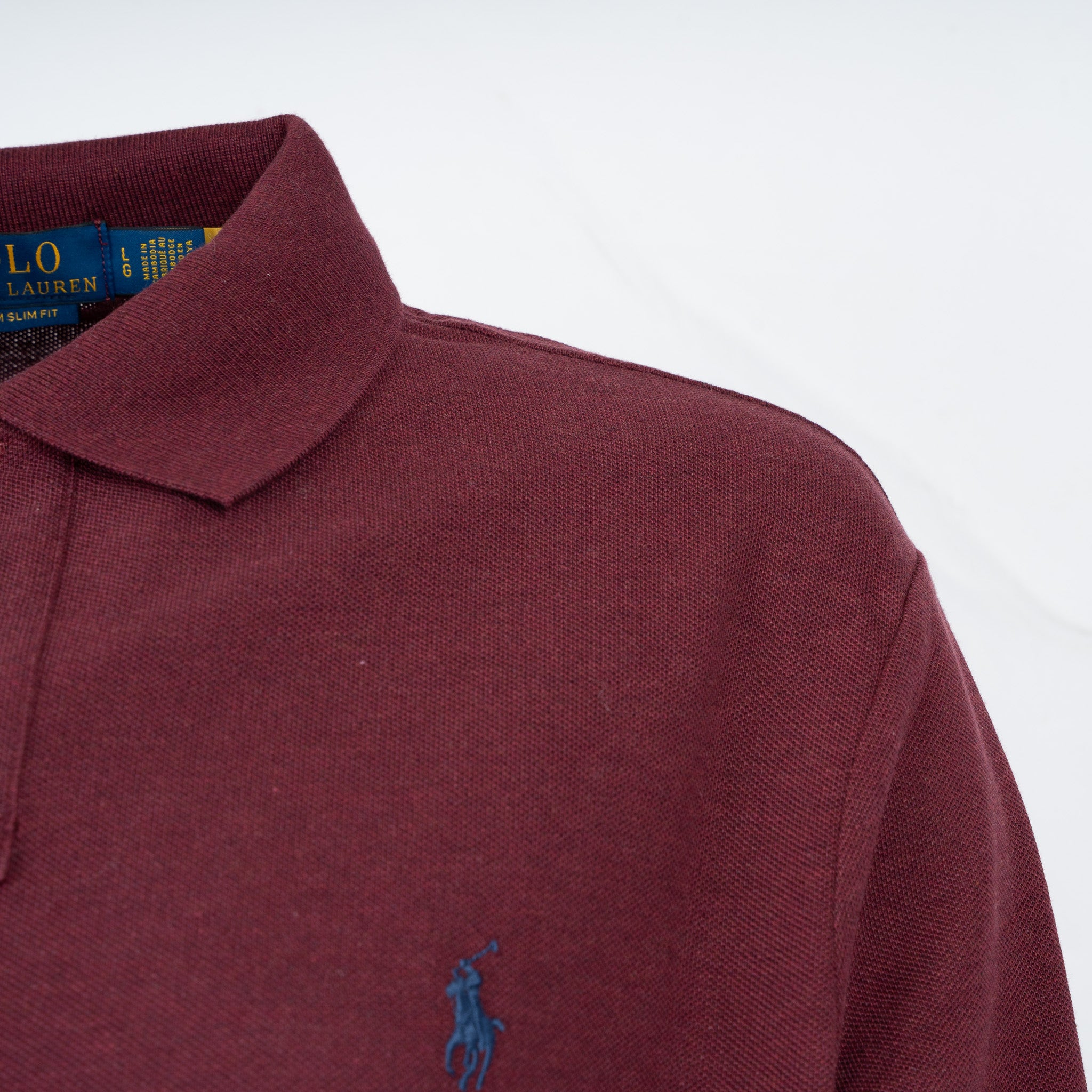 Ralph Lauren Polo Lange Mouwen Rood | Custom Slim Fit