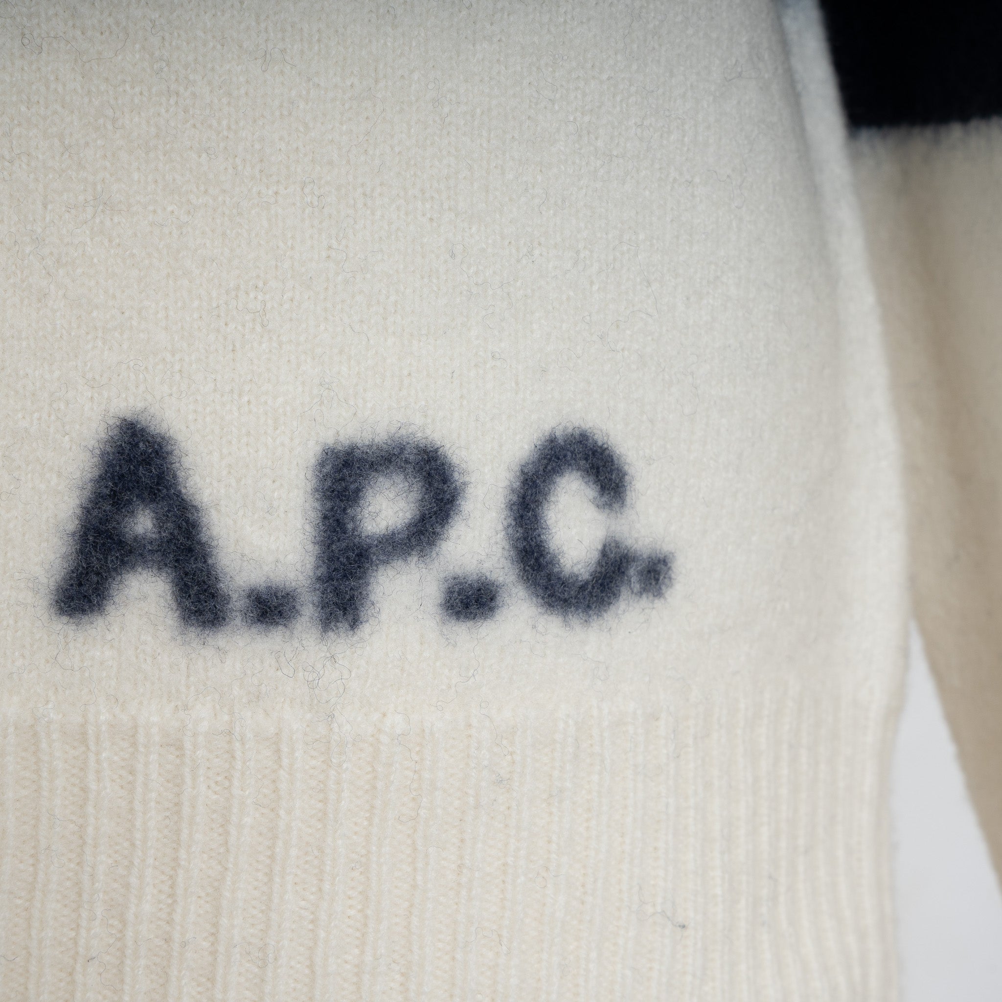 A.P.C. Gebreide Trui Donkerblauw / Wit | Edwardo