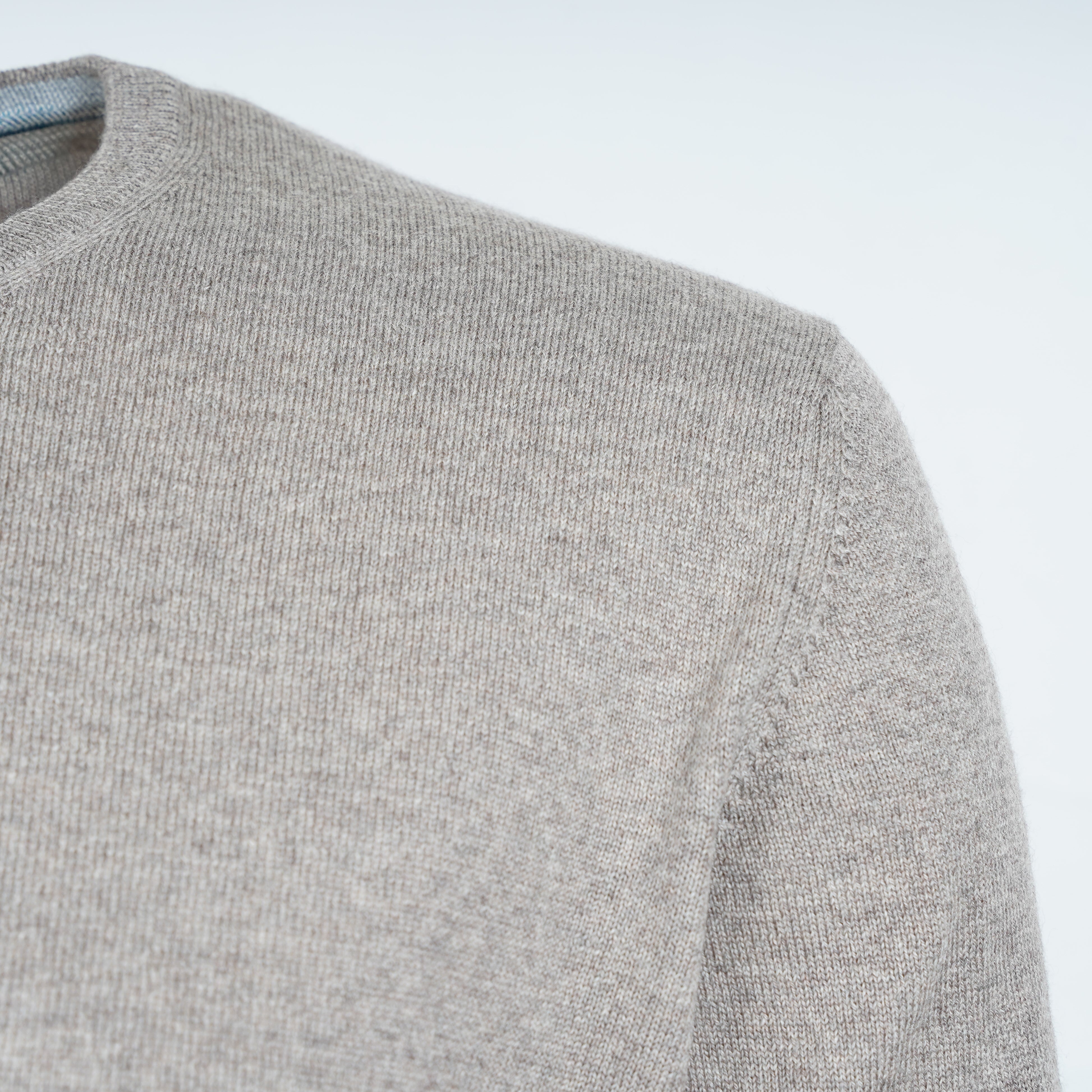 Gran Sasso Gebreide Trui Ronde Hals Beige | Extra Fine Merino