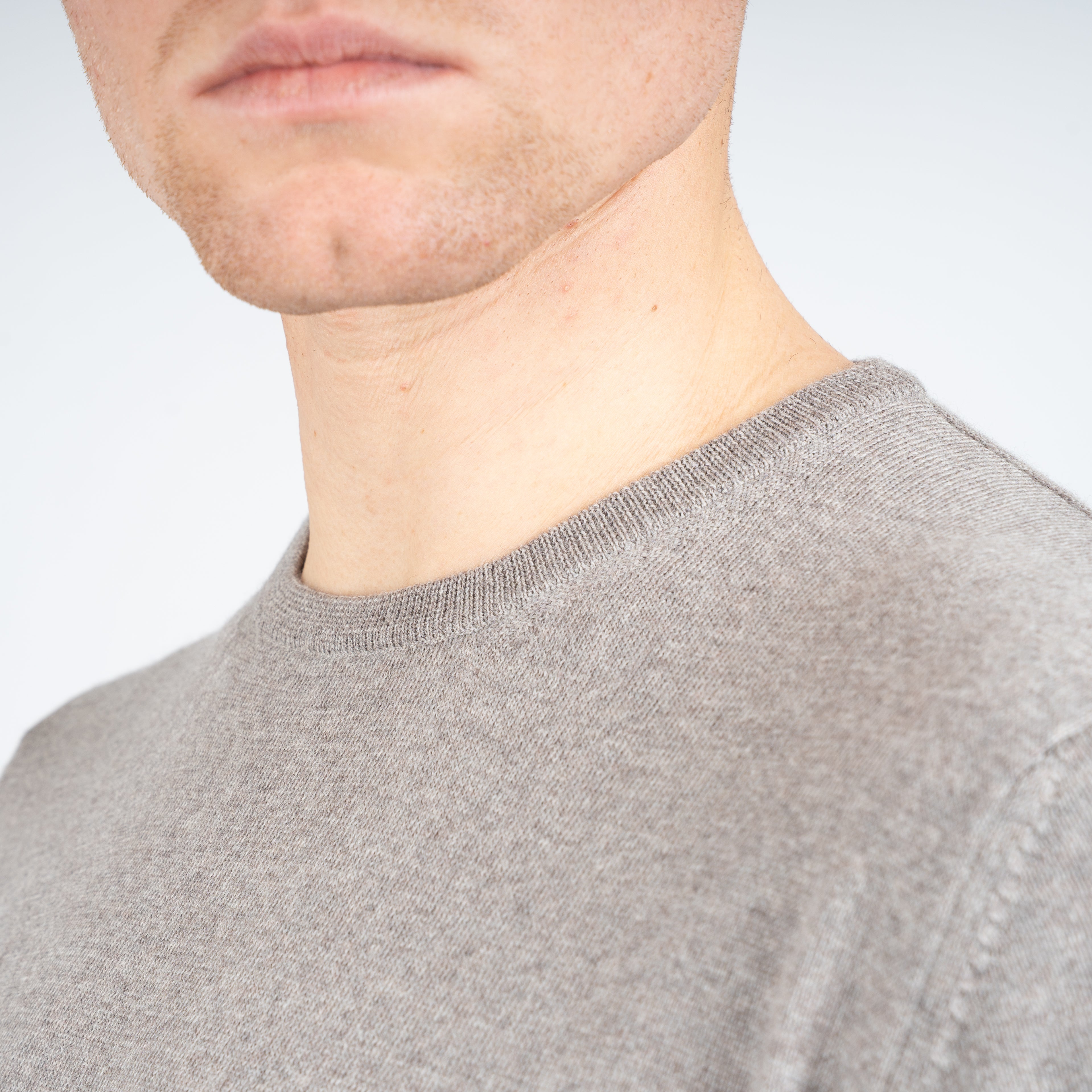 Gran Sasso Gebreide Trui Ronde Hals Beige | Extra Fine Merino