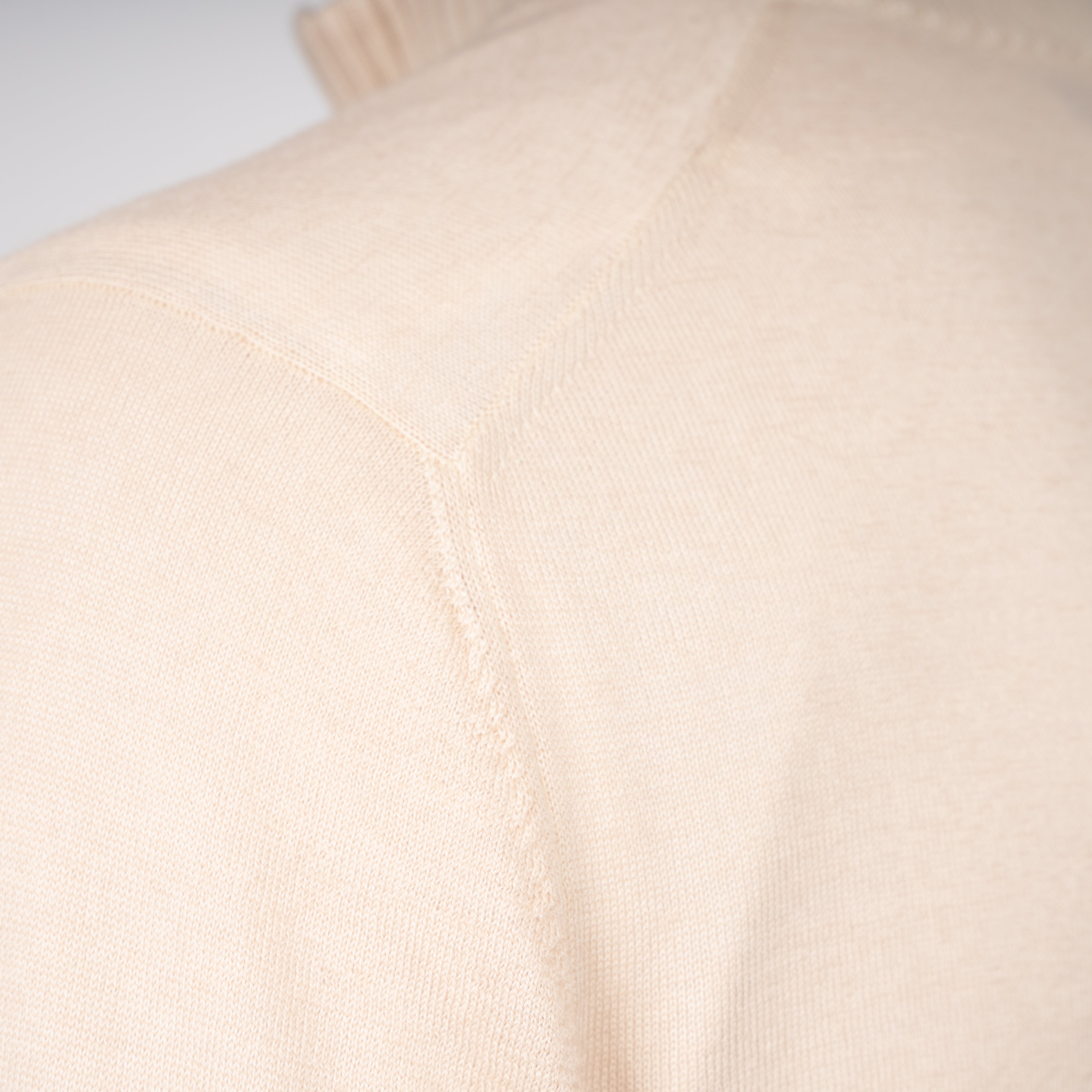 Gran Sasso Gebreide Trui met Rits Beige | Vintage Merino