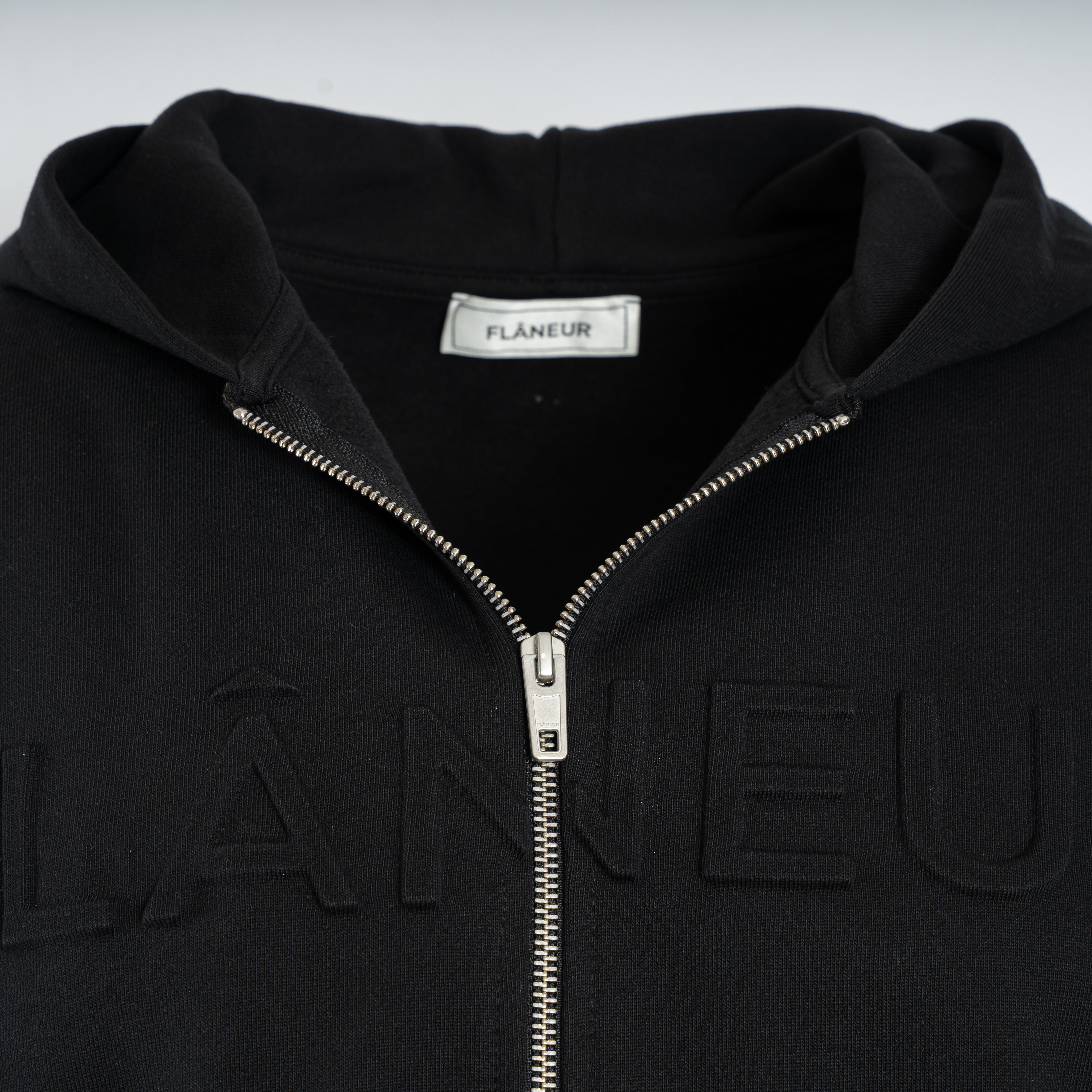 Flaneur Vest zwart | Embossed