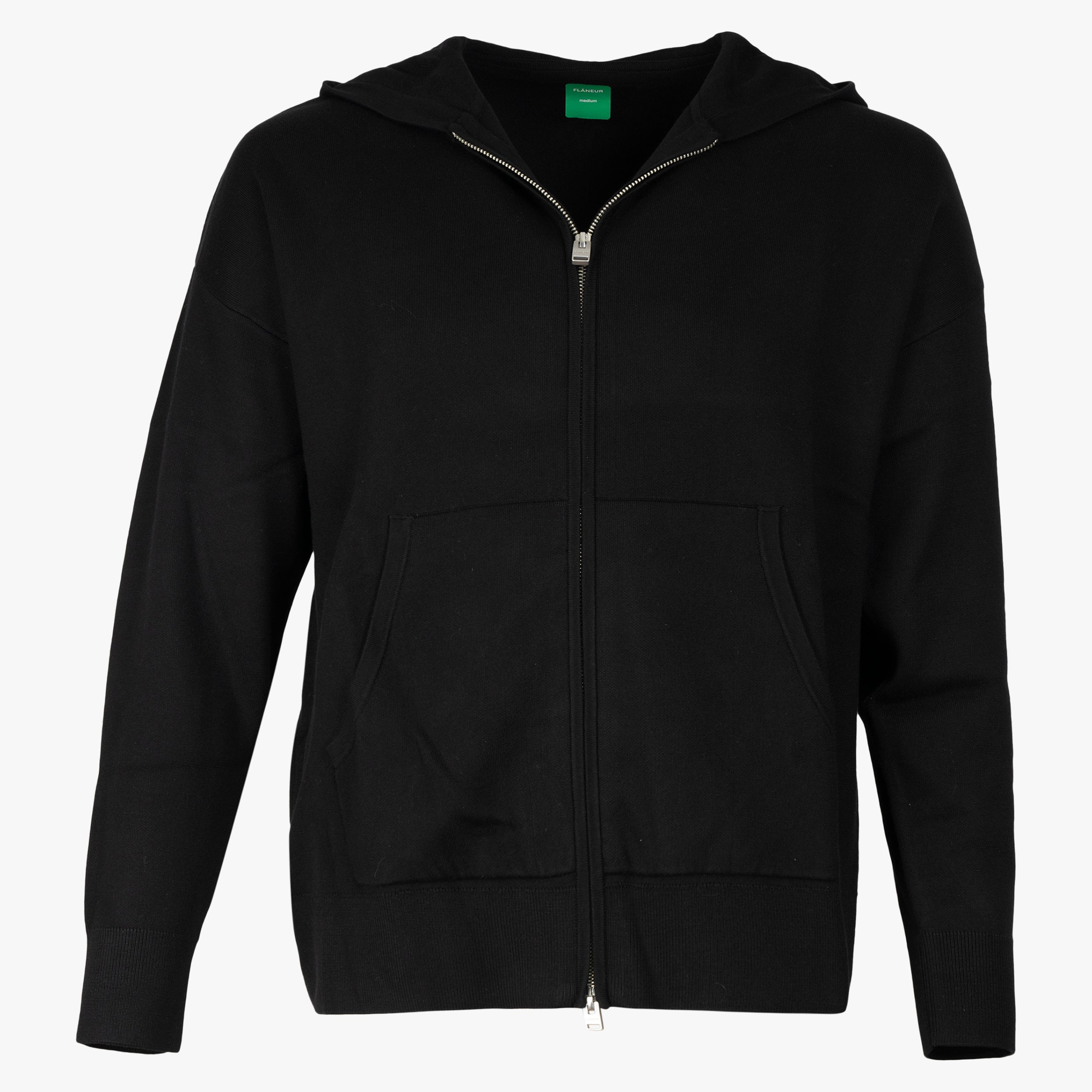 Flaneur Vest Zwart | Atelier Knit Zip-Up