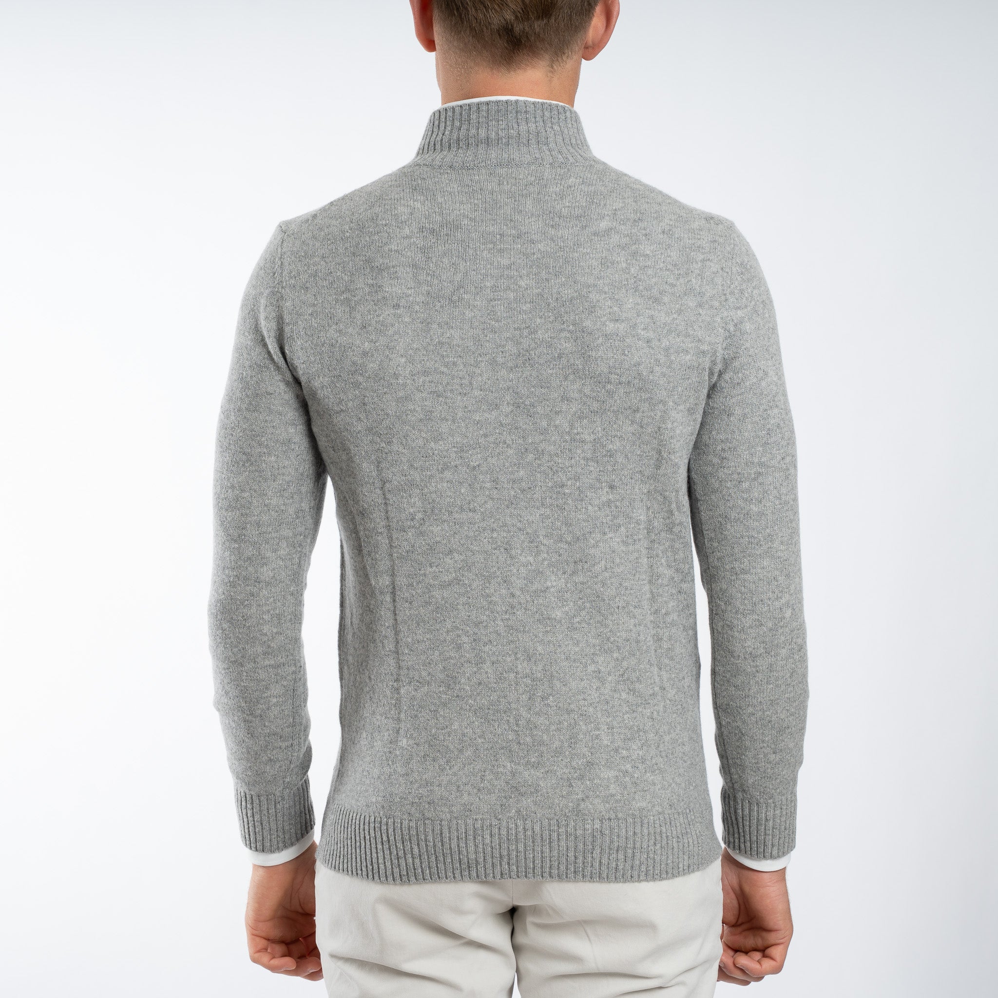 SEVEN DIALS Gebreide Turtleneck Trui Grijs | Emsley