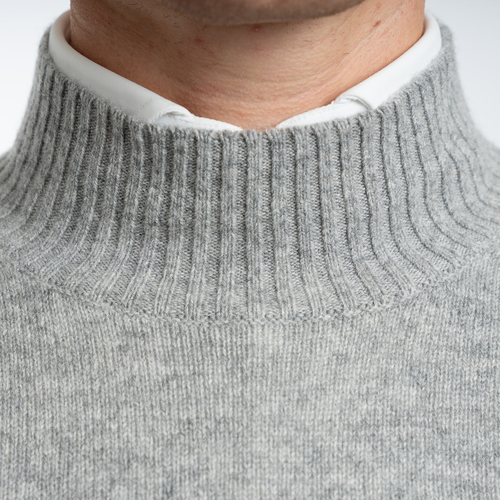 SEVEN DIALS Gebreide Turtleneck Trui Grijs | Emsley