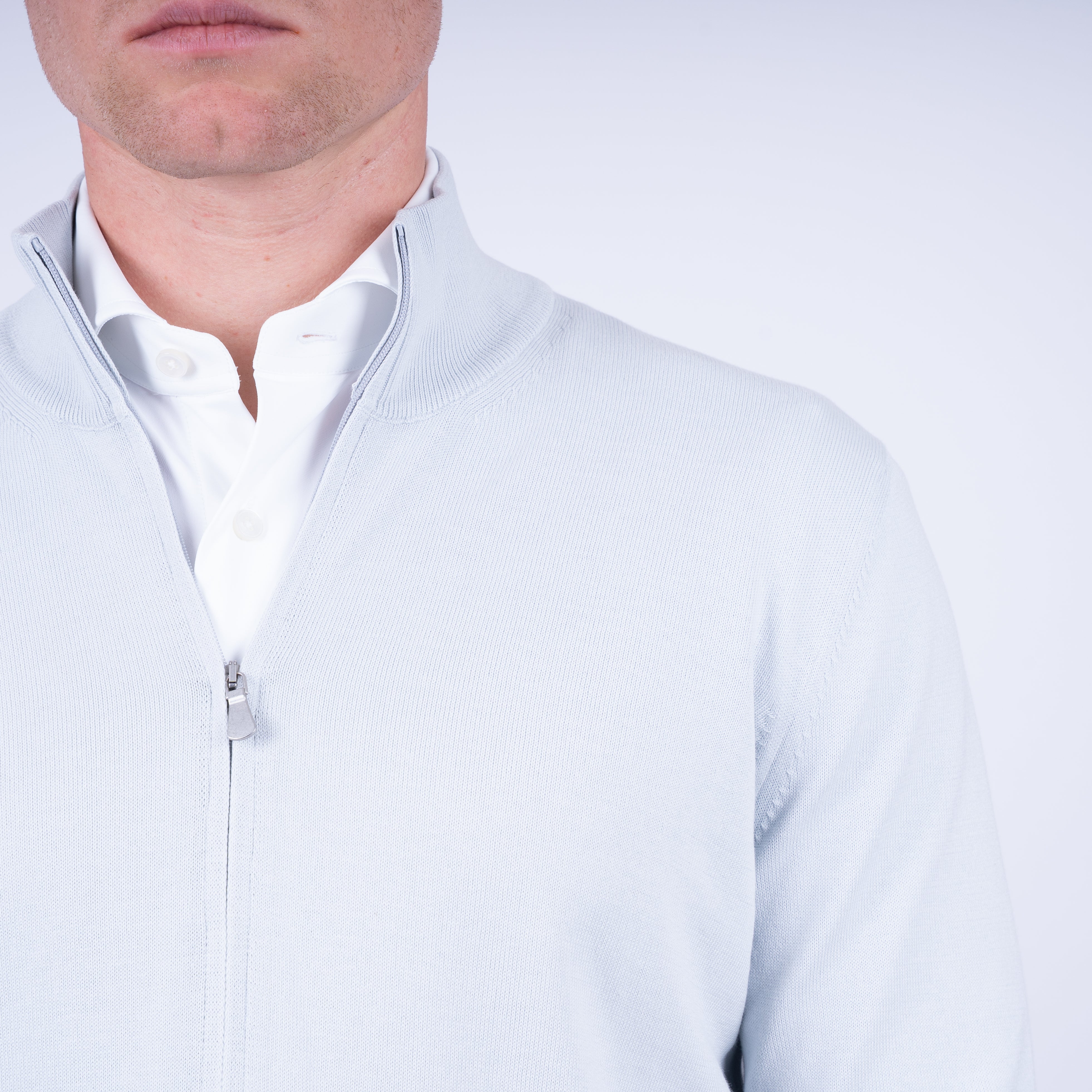 Gran Sasso Gebreid Vest Grijs | Pure Cotton