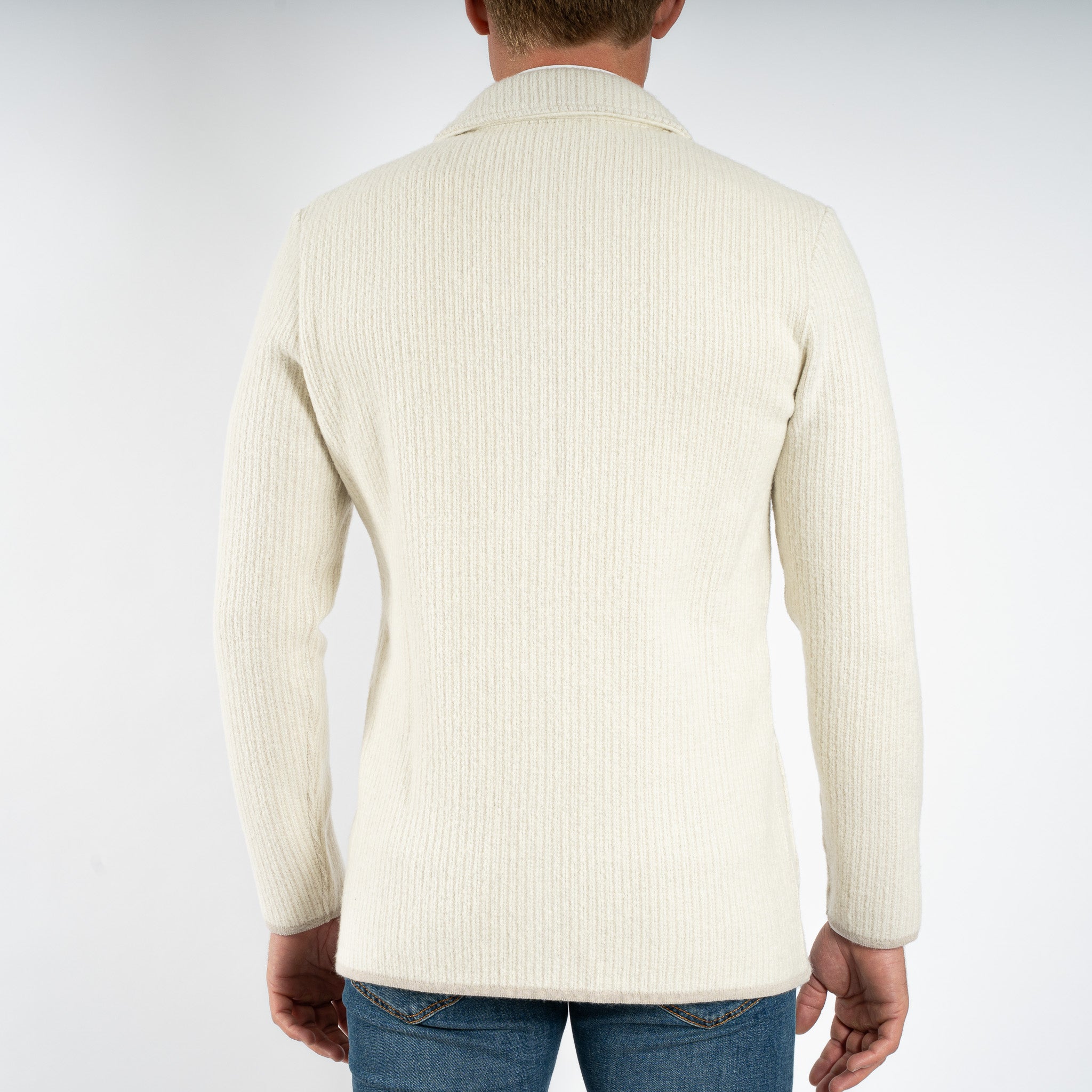 Maurizio Baldassari Gebreid Knoopvest Crème | Swacket
