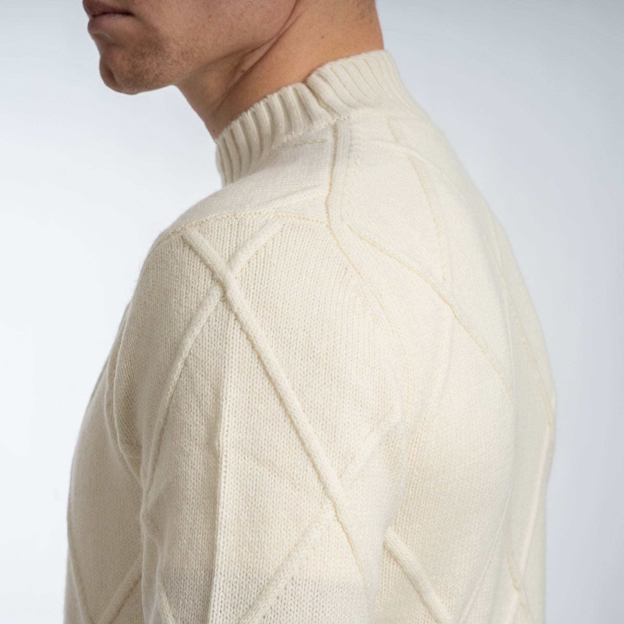 SEVEN DIALS Gebreide Trui met Turtleneck Off-White | Adron