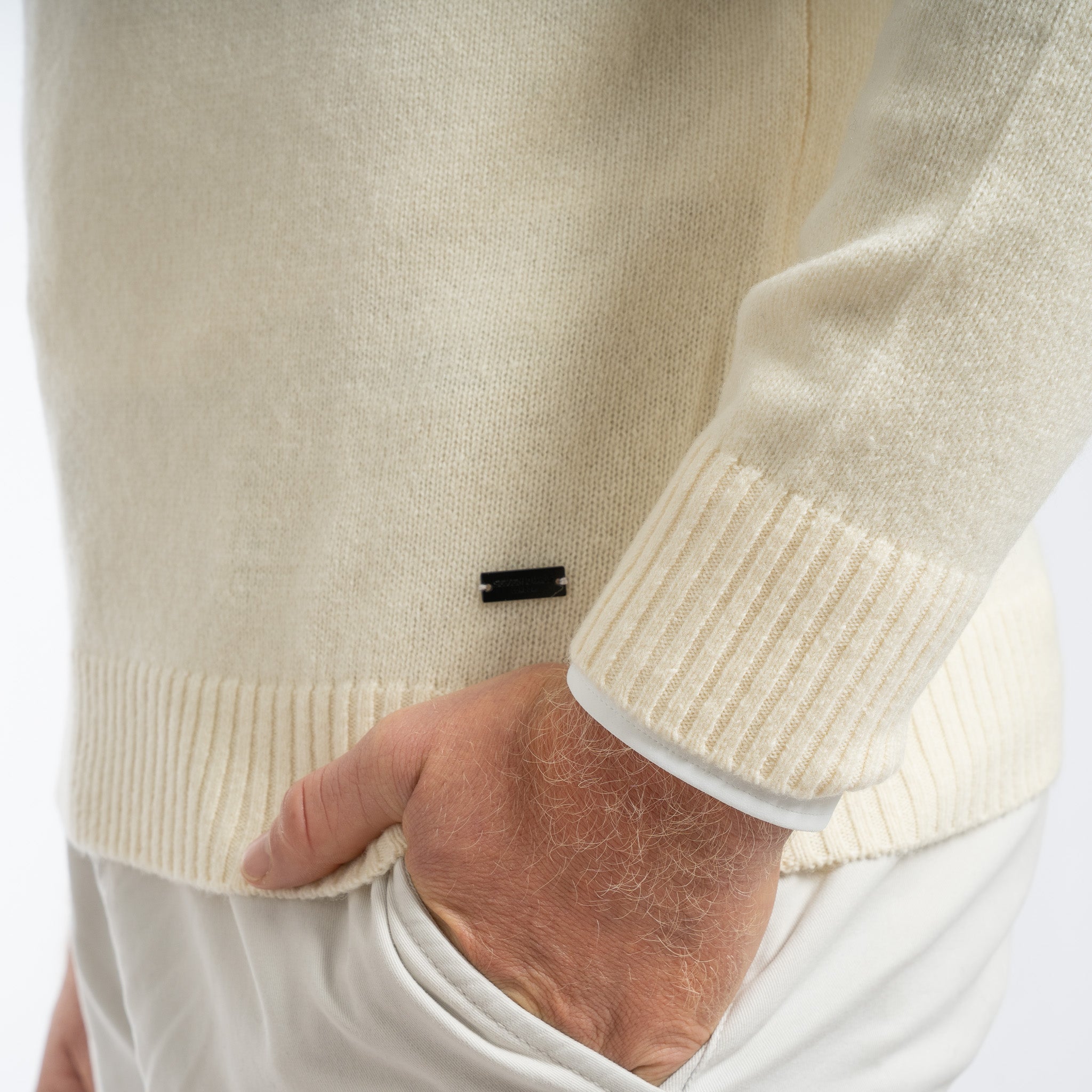 SEVEN DIALS Gebreide Turtleneck Trui Off-White | Emsley