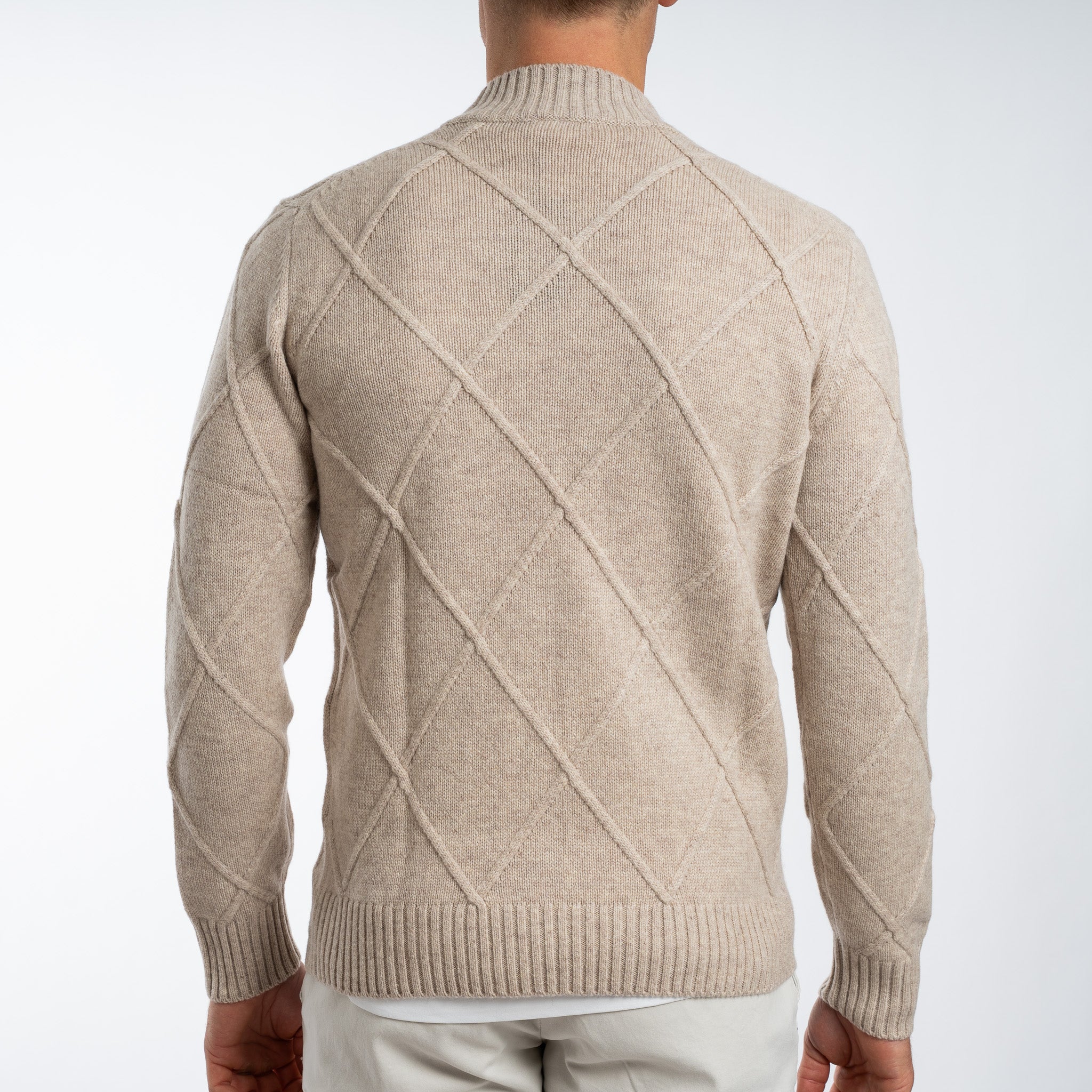 SEVEN DIALS Gebreide Trui met Turtleneck Beige | Adron