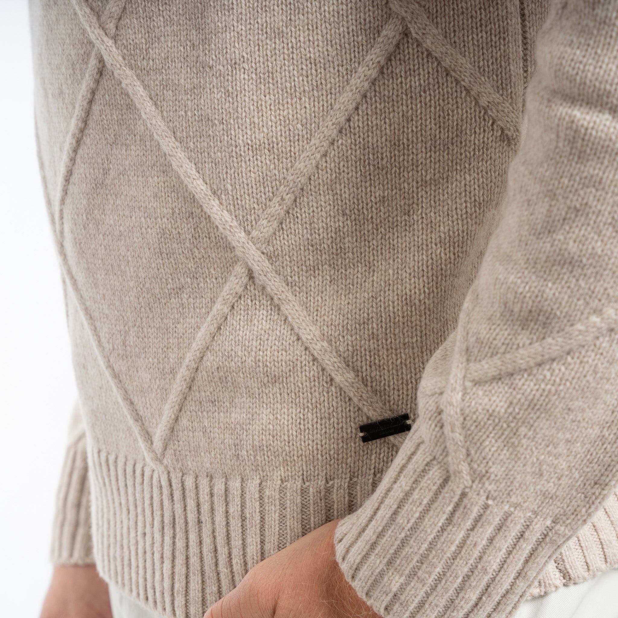 SEVEN DIALS Gebreide Trui met Turtleneck Beige | Adron