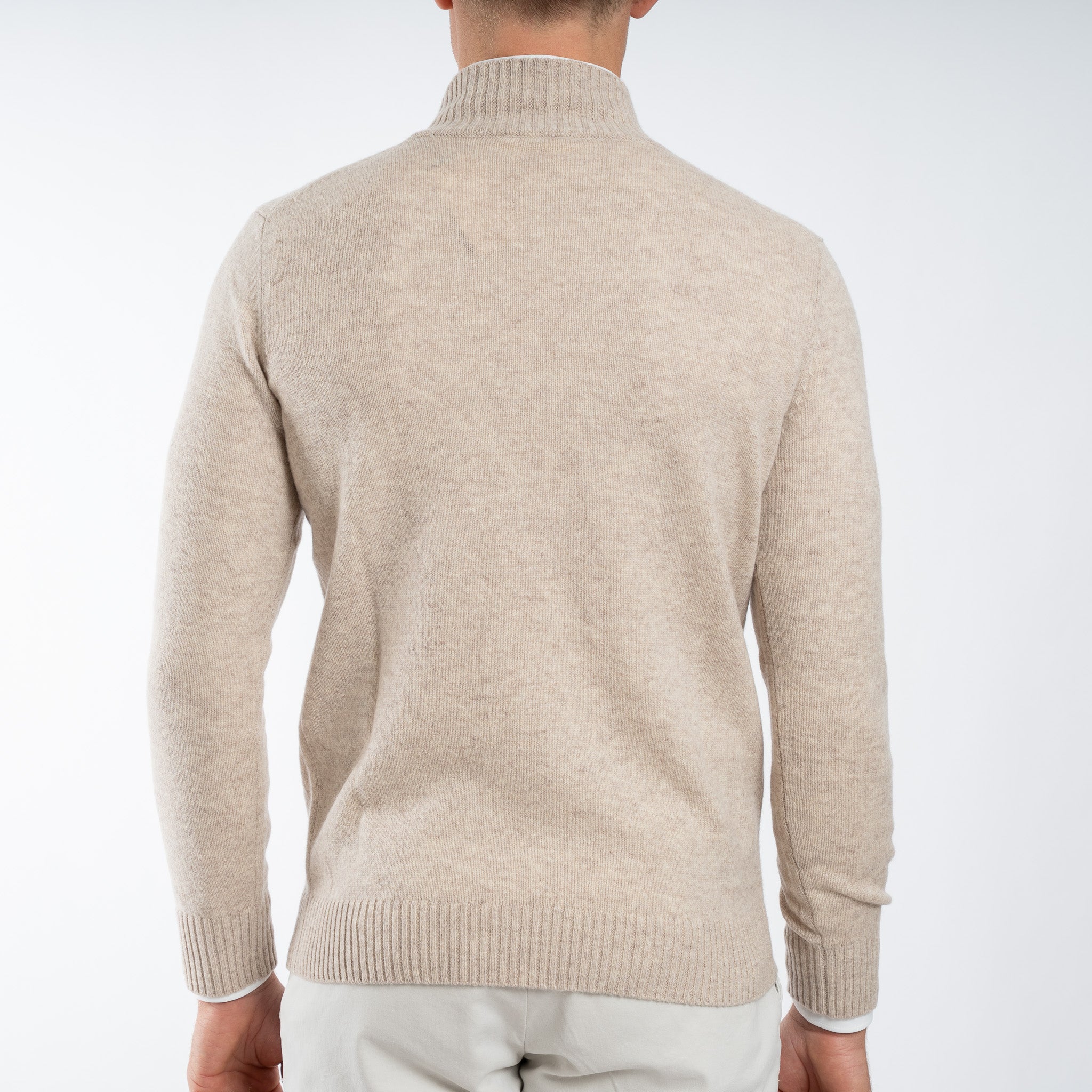 SEVEN DIALS Gebreide Turtleneck Trui Beige | Emsley