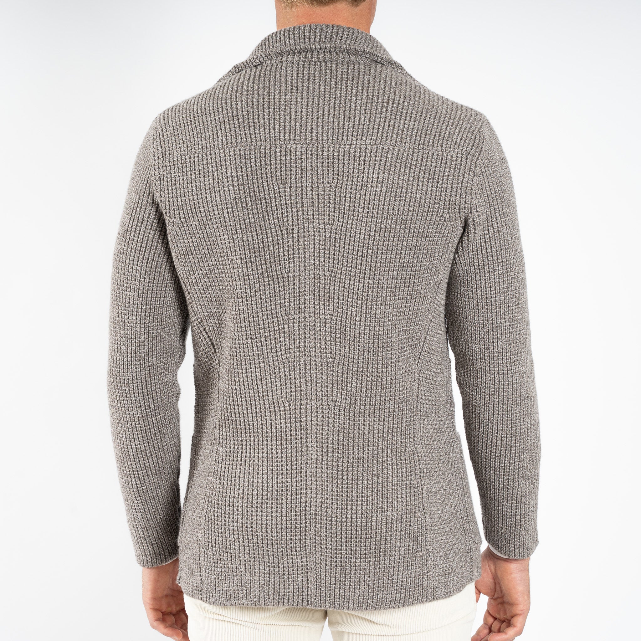Maurizio Baldassari Gebreid Knoopvest Beige | Brenta Swacket