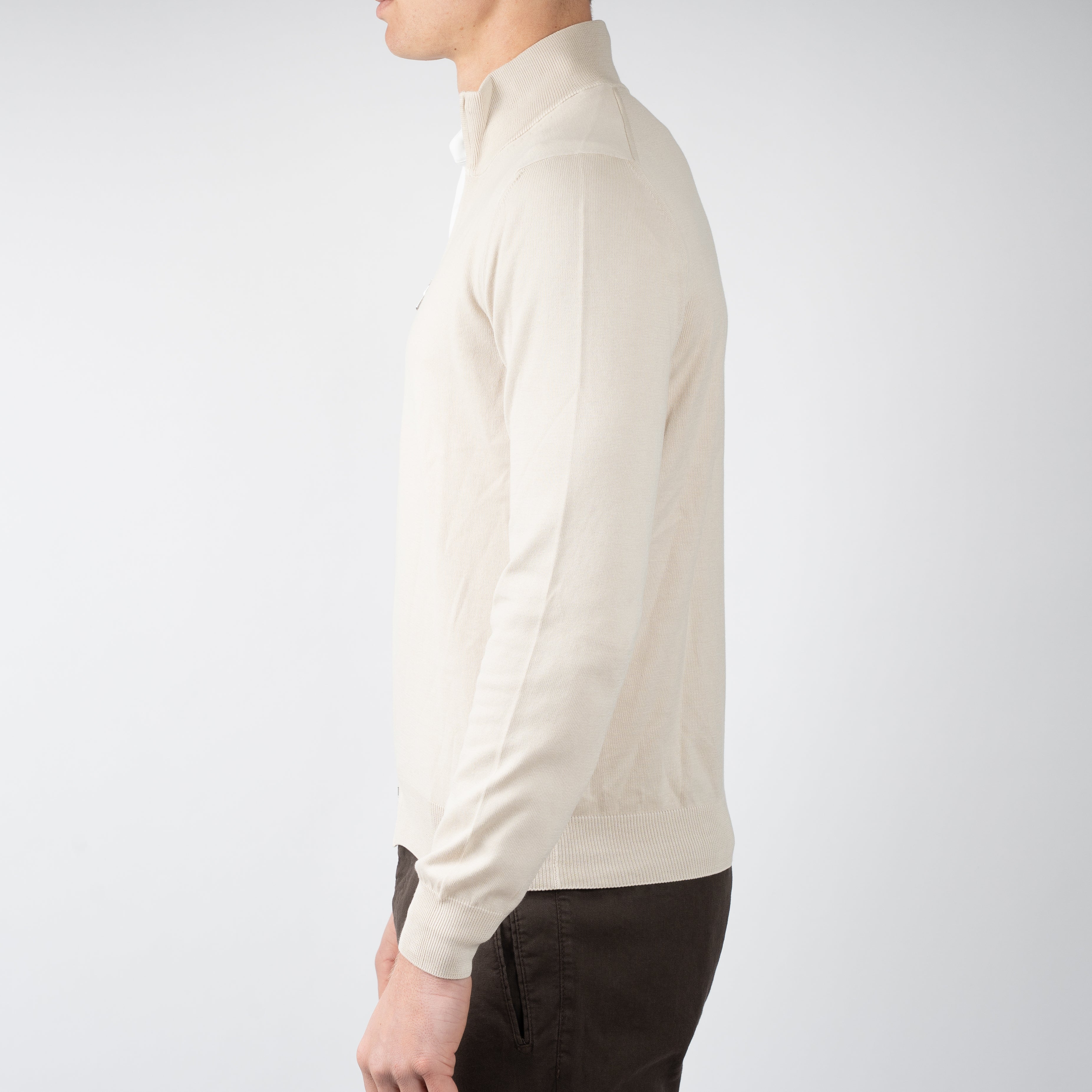 Gran Sasso Gebreid Vest Beige | Pure Cotton